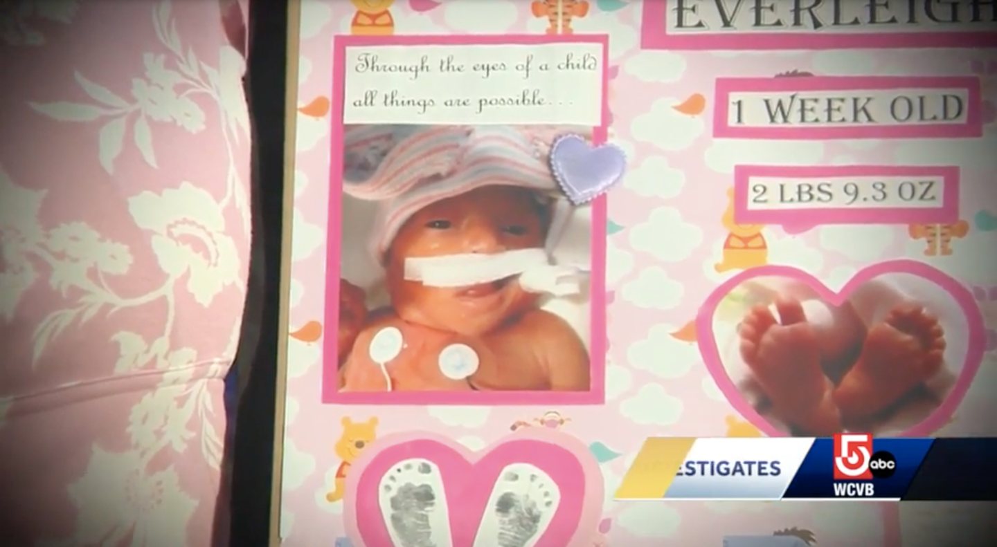 Alana Ross and Daniel McCarthy created a scrapbook to keep the memory of their premature baby, Everleigh, alive after they were unable to bury her remains next to Mr McCarthy’s grandmother