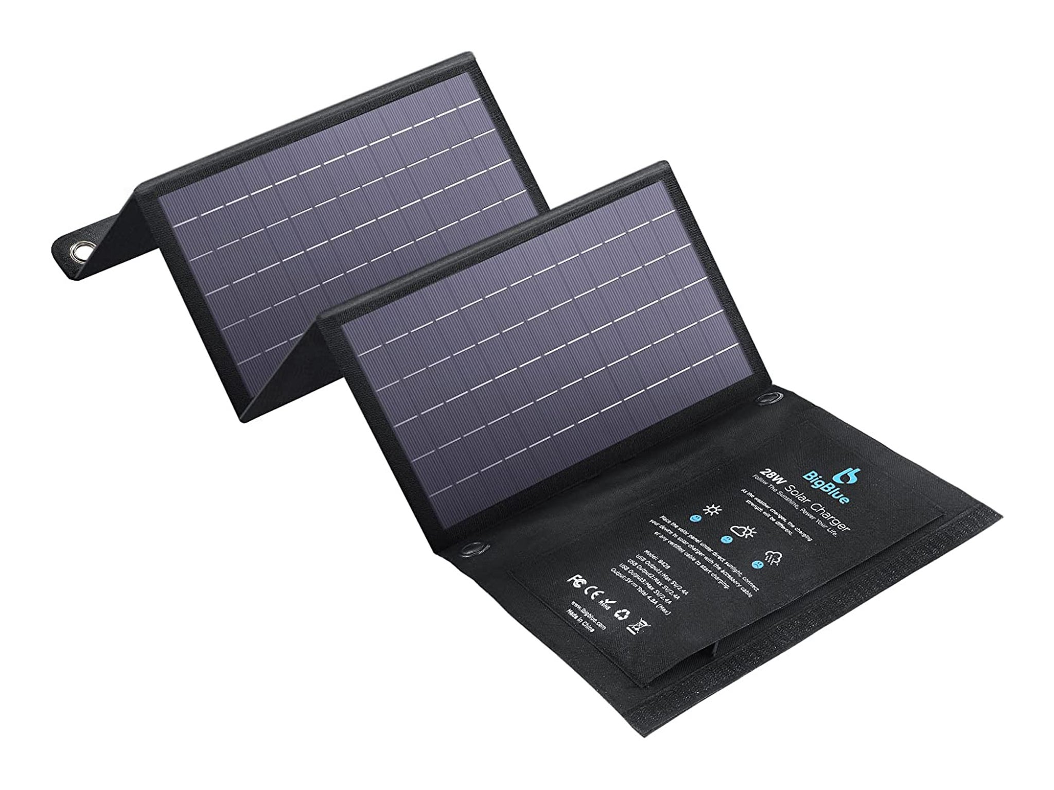 BigBlue 3 USB Ports 28W Solar Charger