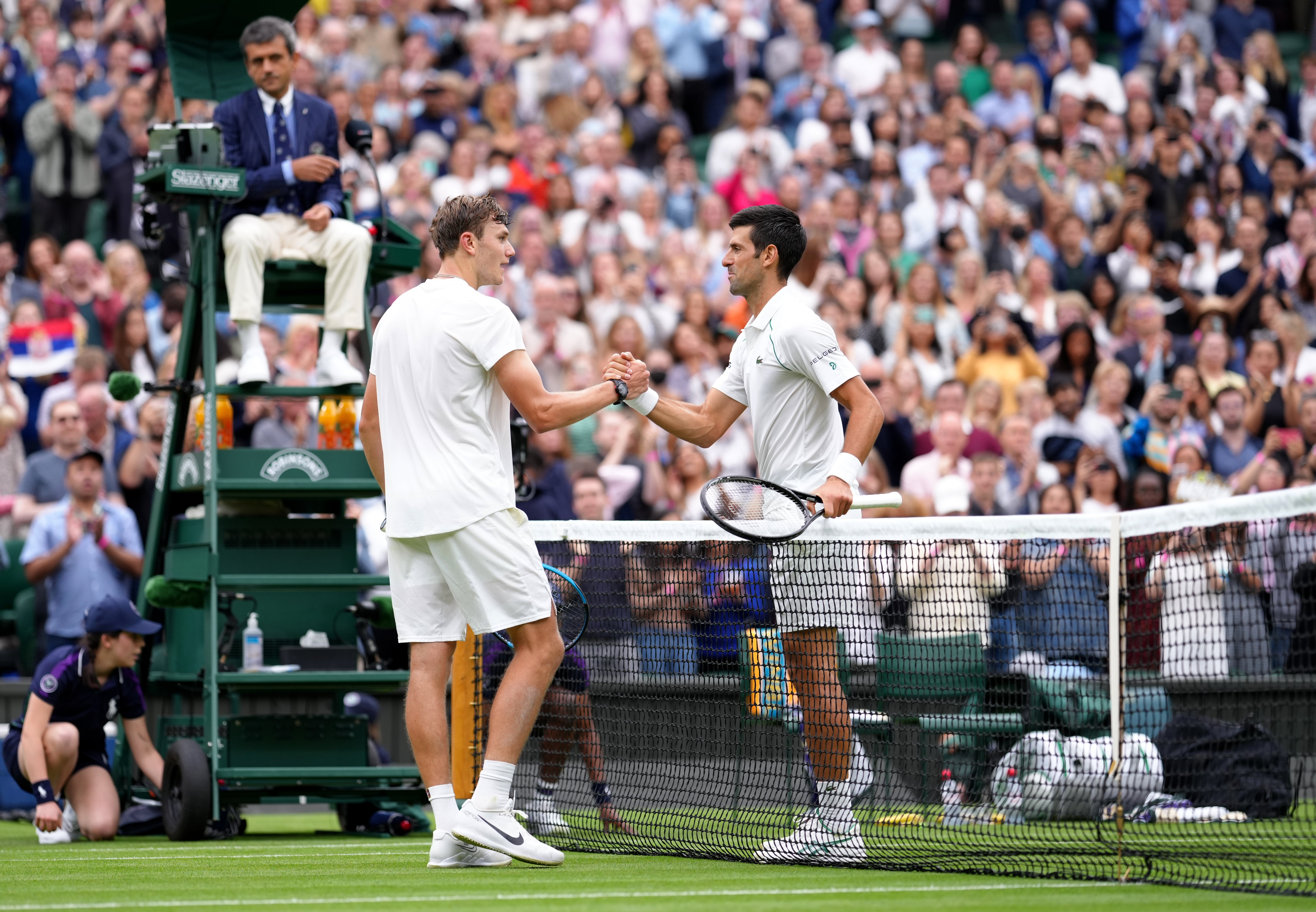 Jack Draper gave Novak Djokovic an early shock at Wimbledon last year (John Walton/PA)