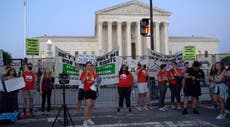 ‘This is supposed to be an advanced country’: Pro-choice protesters descend on Supreme Court