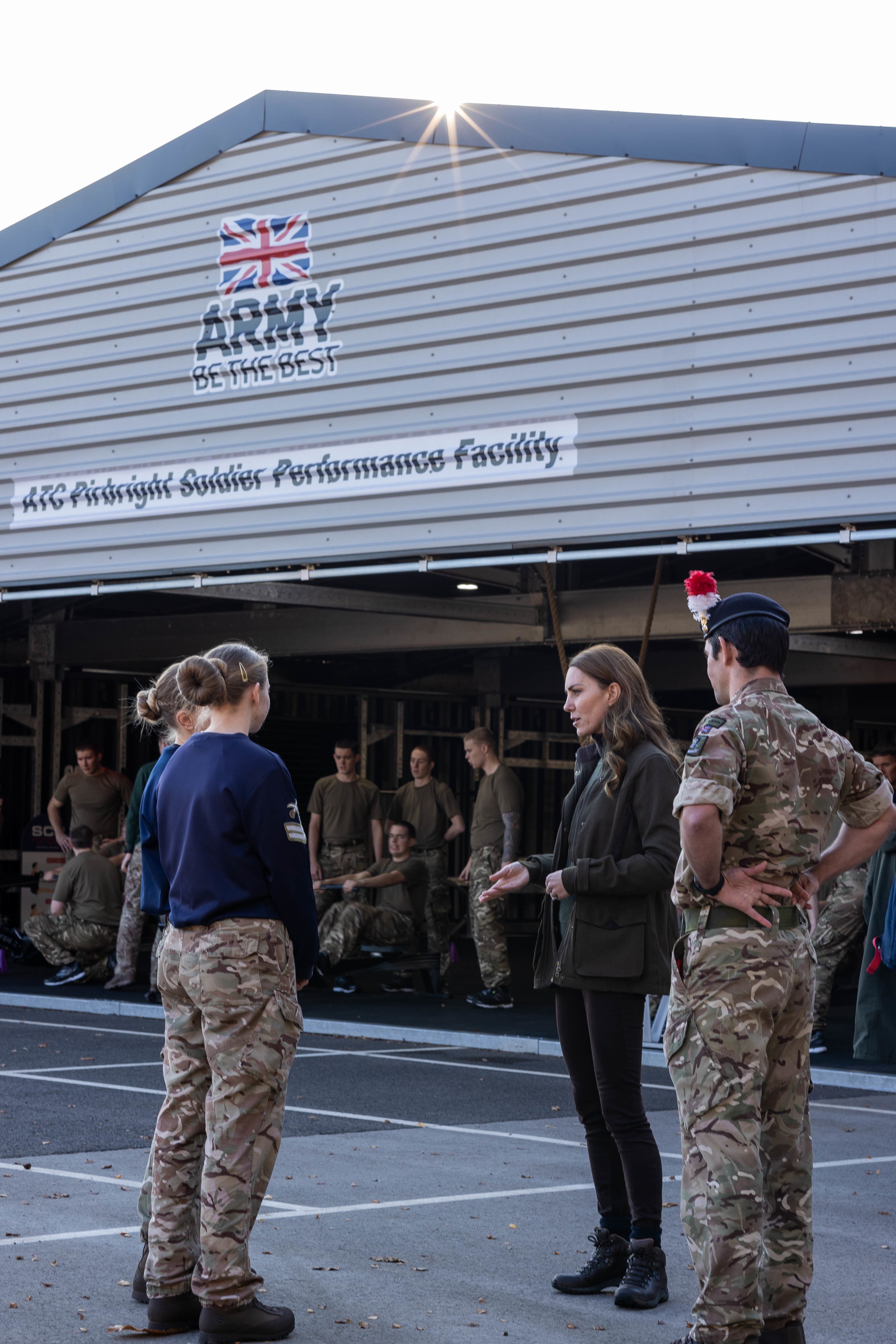 Kate visited a training base in Surrey