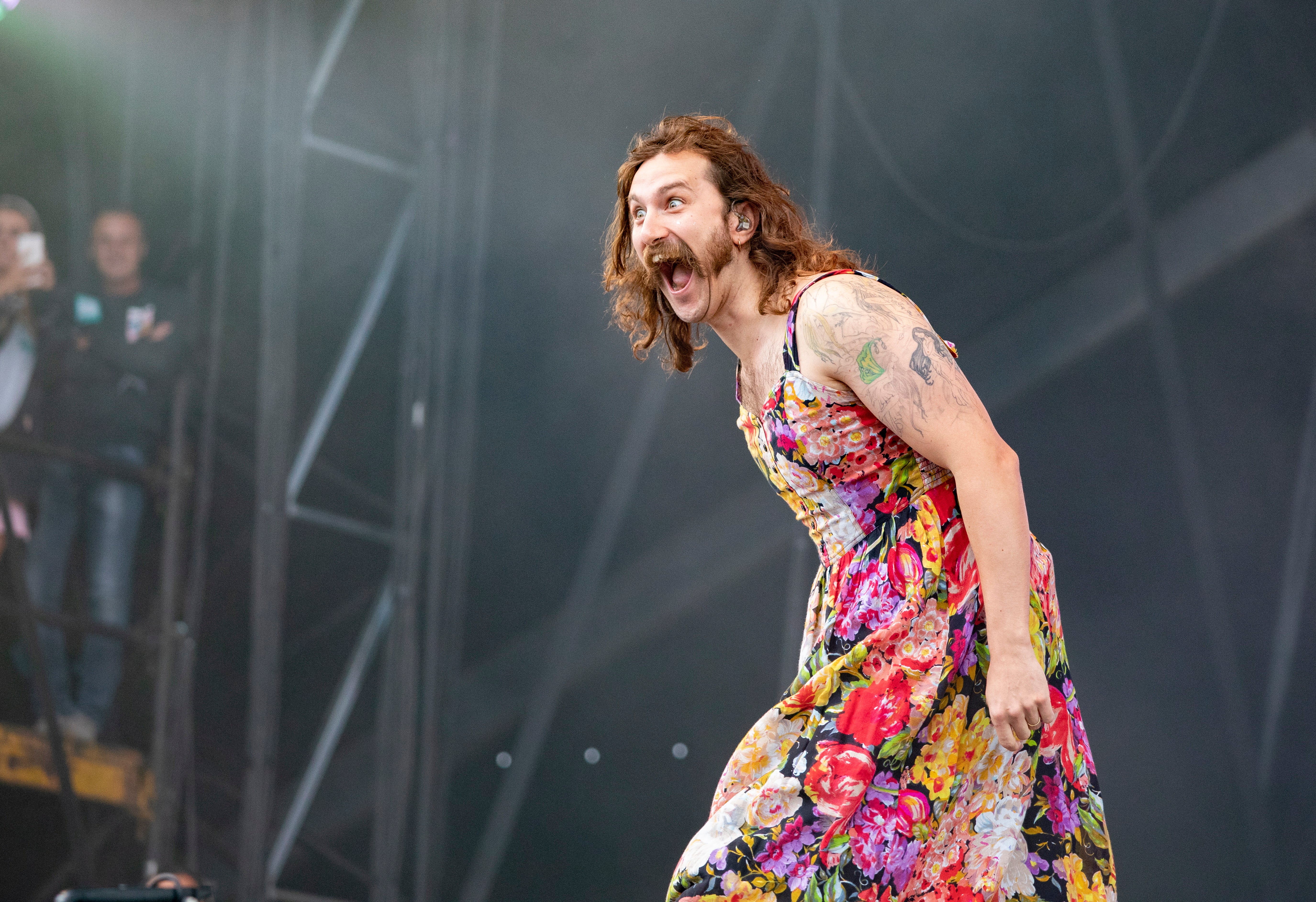 Mark Bowen, guitarist for the Idles, performs on the Other stage