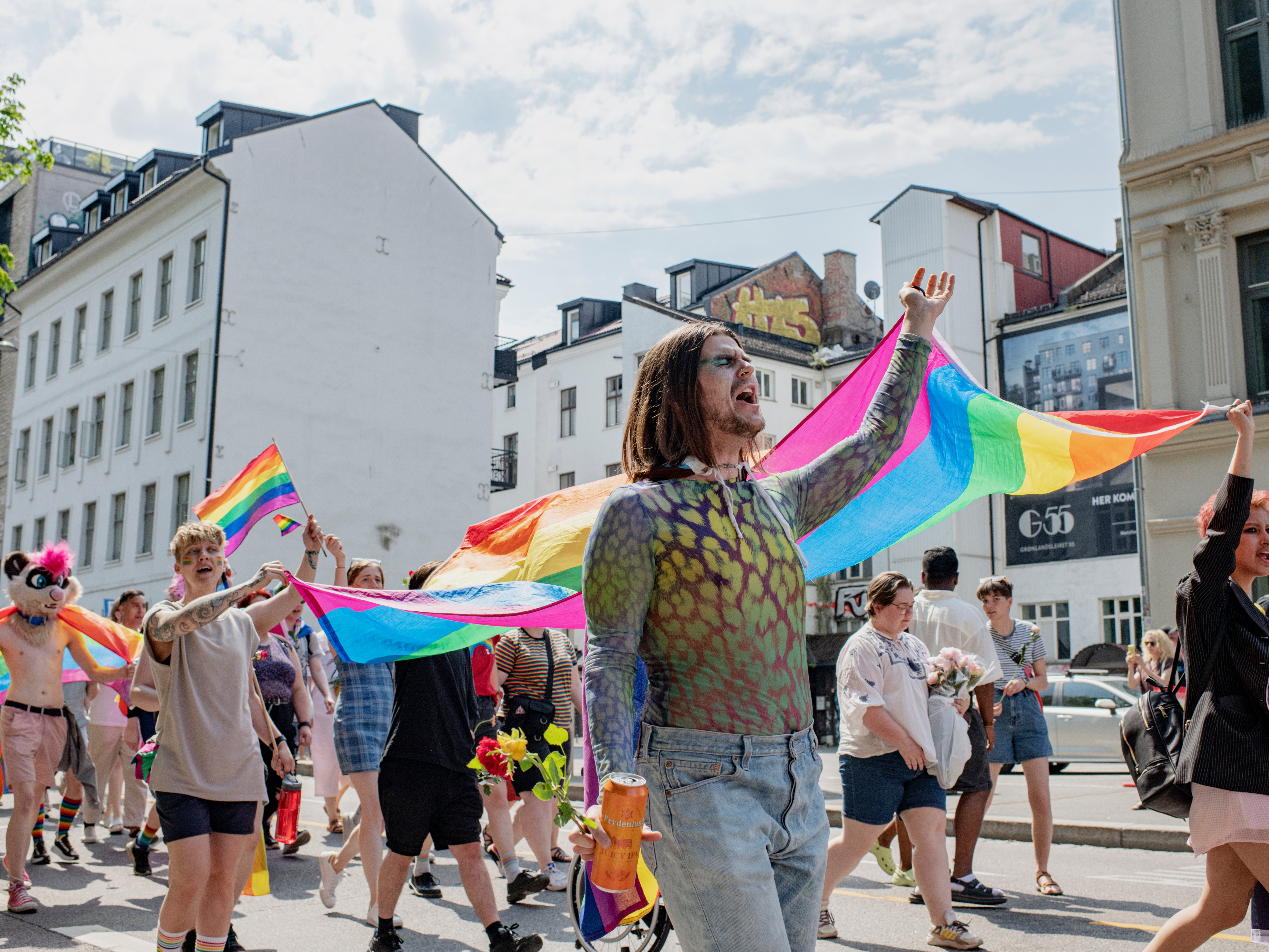 People marched through Norway’s capital on Saturday