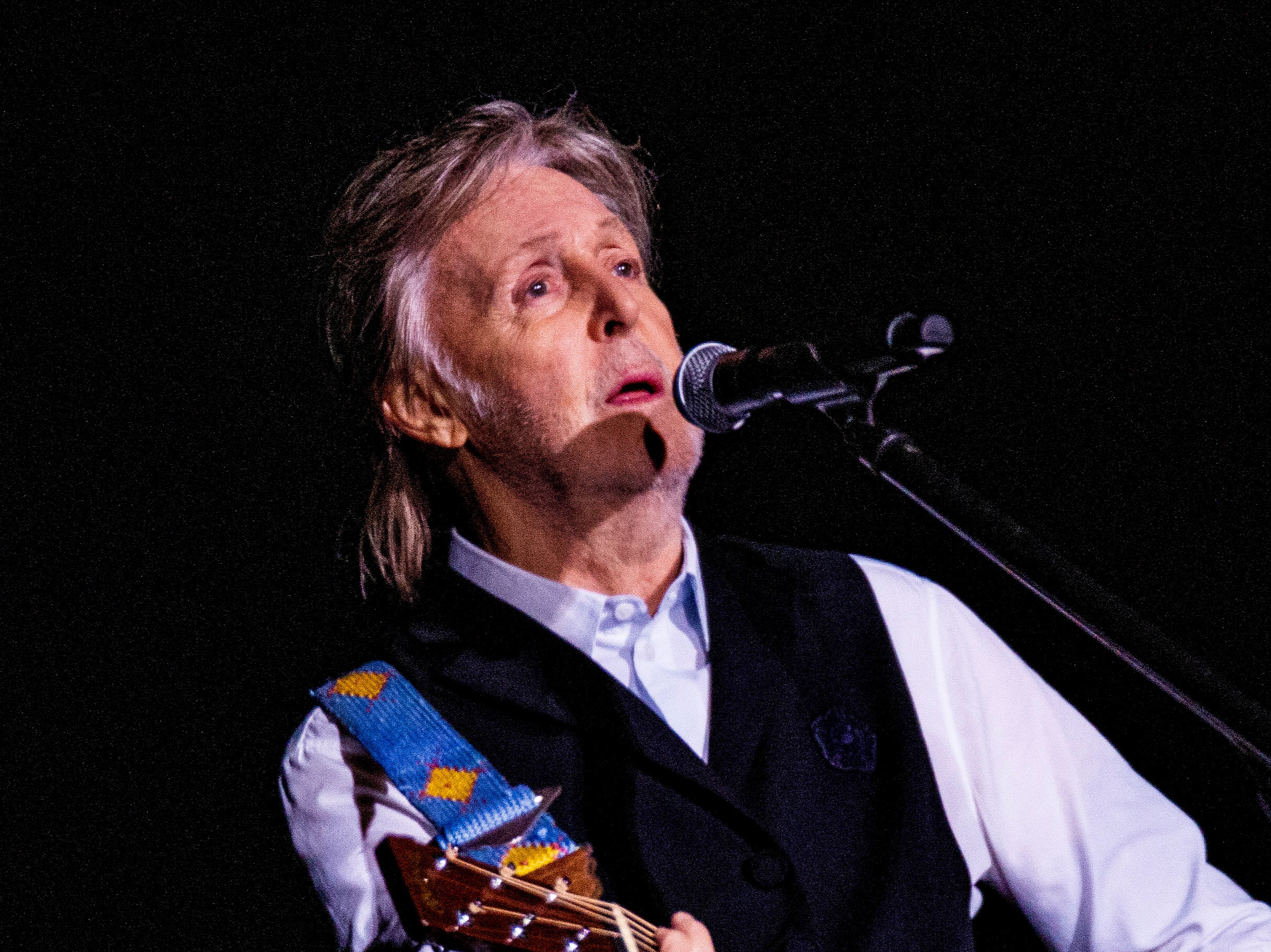 Getting back: McCartney on stage at Glastonbury