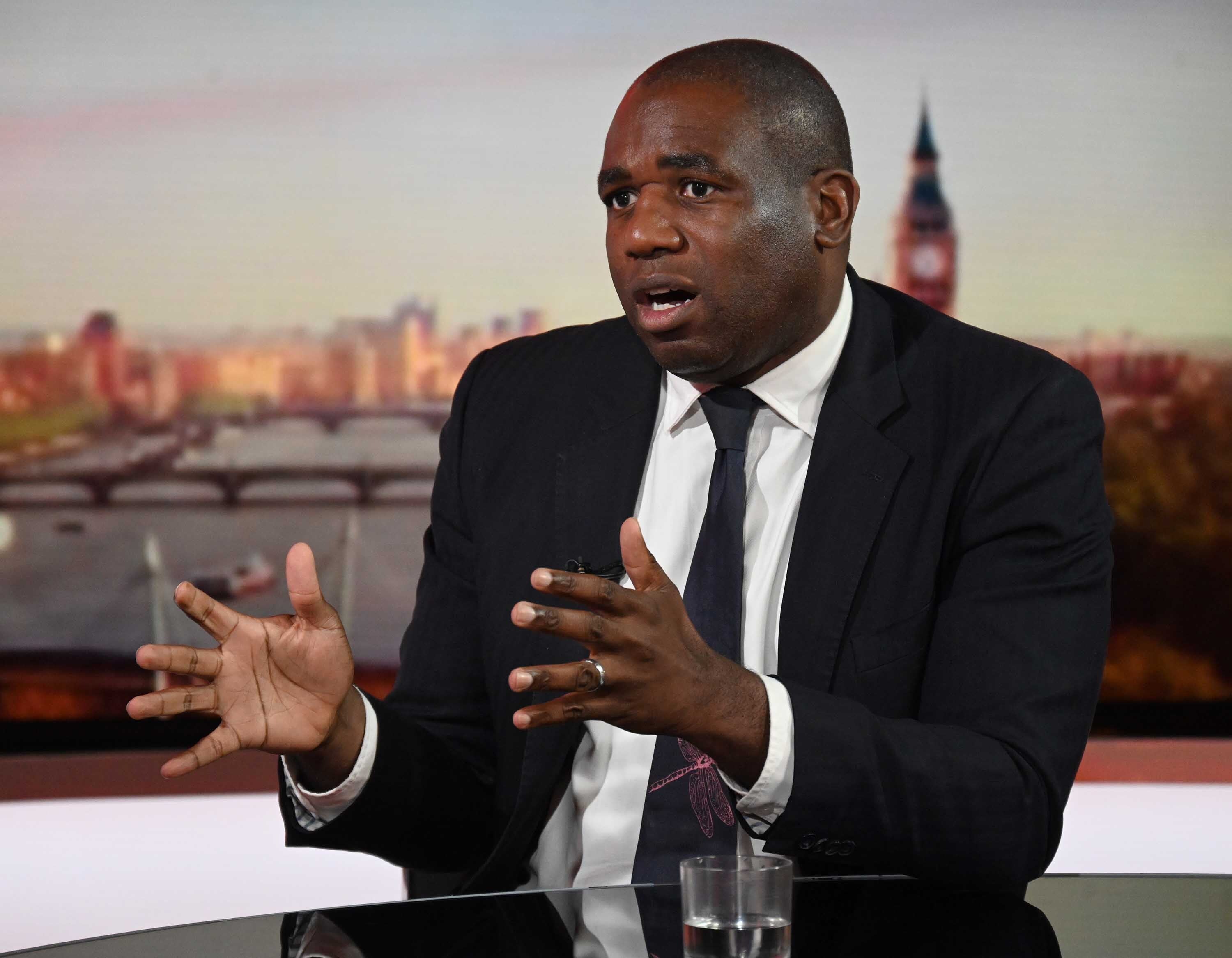 David Lammy has sought to defend Labour’s position on industrial action (BBC/PA)