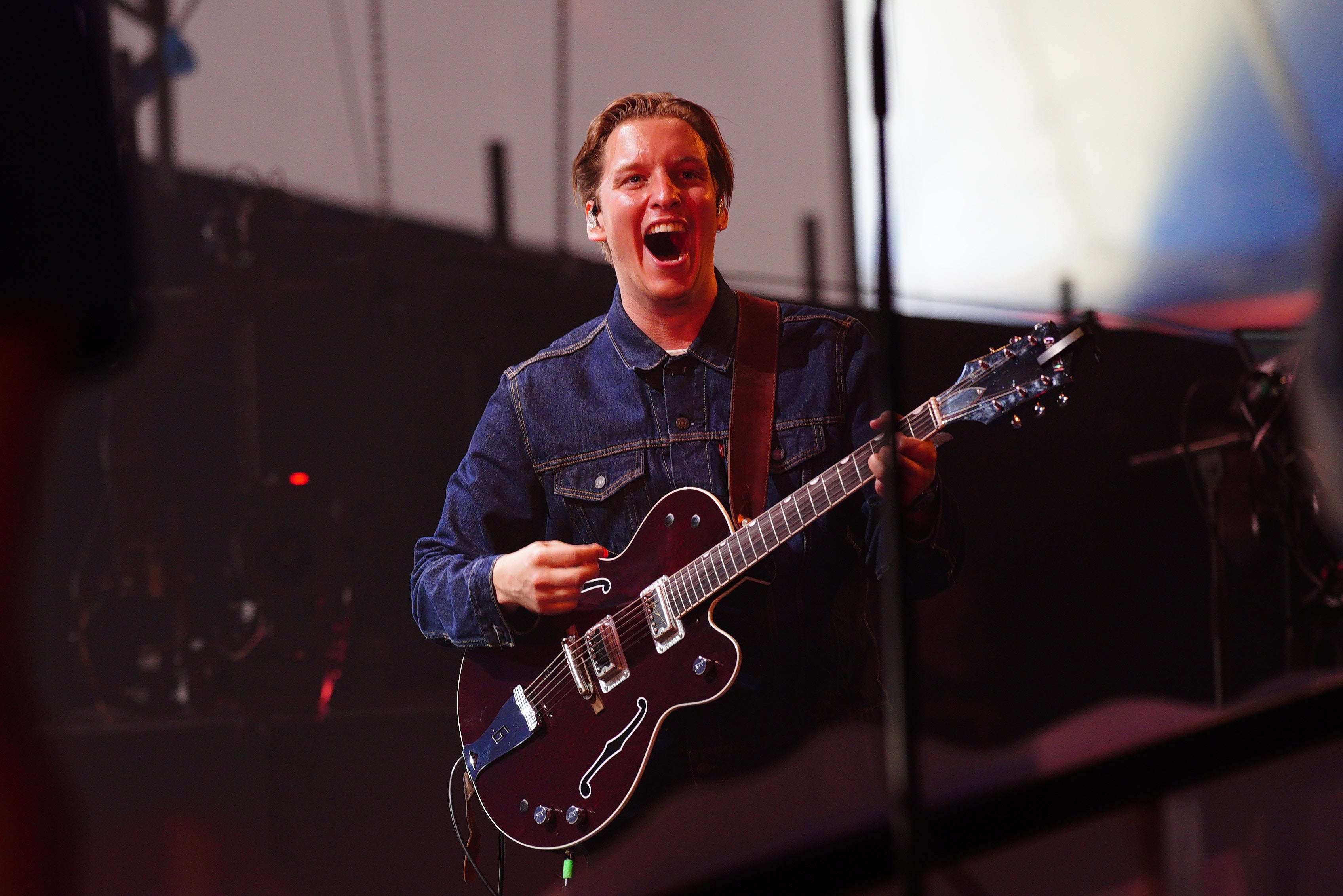 George Ezra plays a secret set on the John Peel stage at the Glastonbury Festival (Ben Birchall/PA)