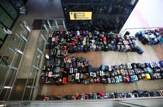 Airport chaos as luggage ‘abandoned’ and passengers ‘forced to sleep on floor’