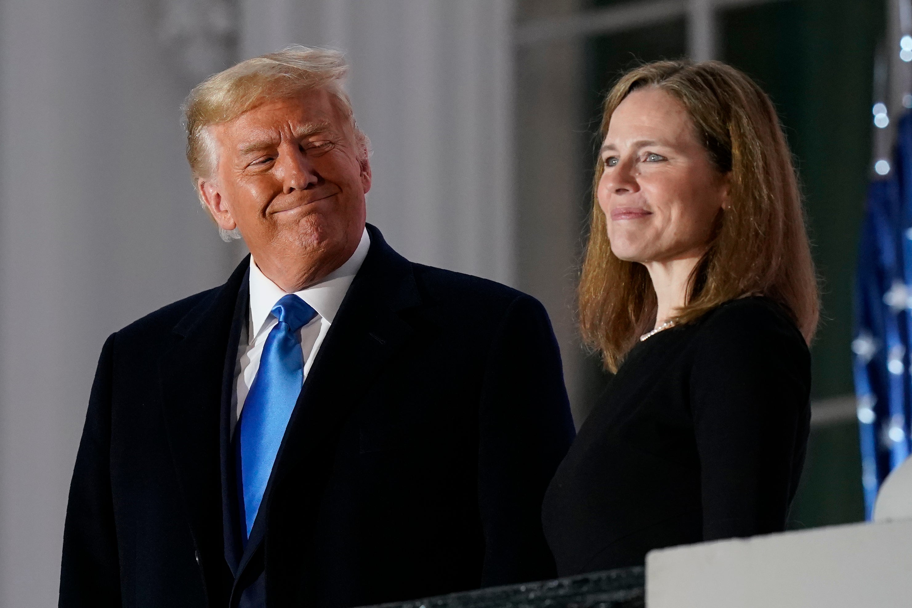 Trump with Supreme Court Justice Amy Coney Barrett