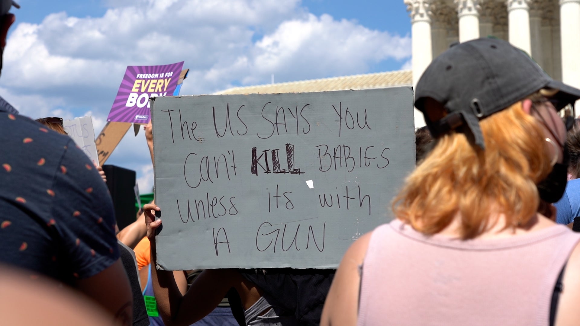 Hundreds gathered outside the Supreme Court following the historic ruling