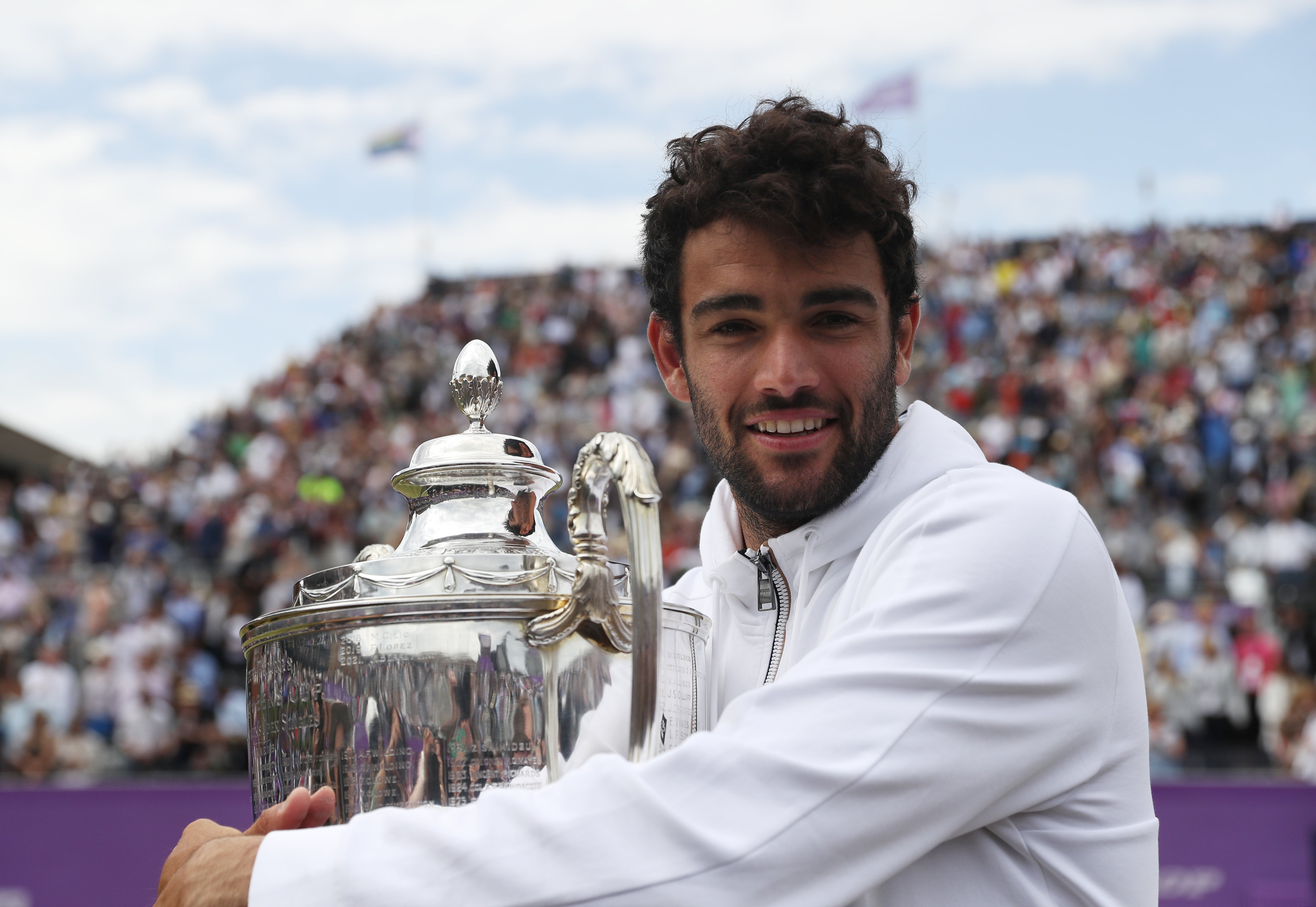 Matteo Berrettini heads into Wimbledon after winning at Queen’s (Bradley Collyer/PA)