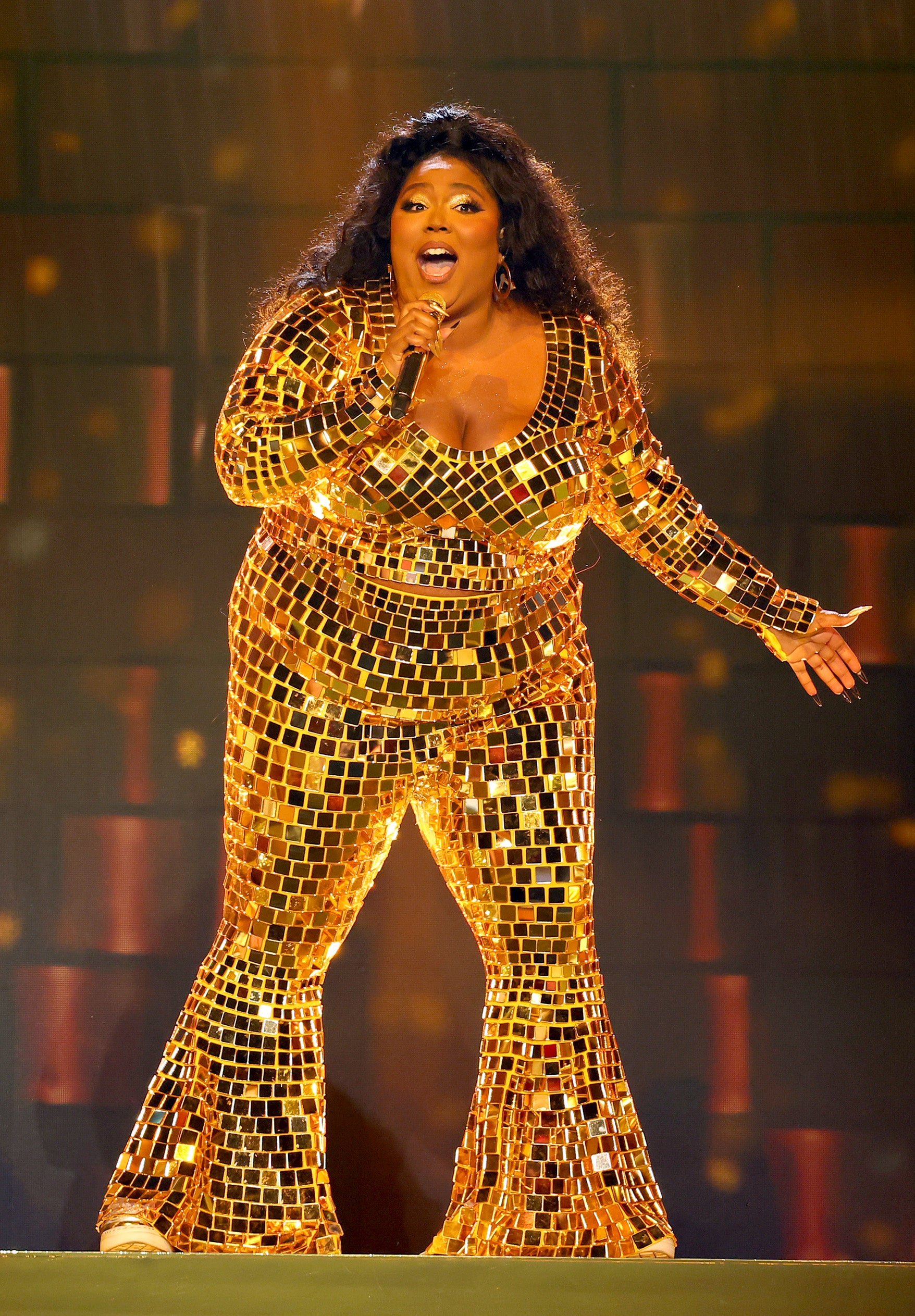 Lizzo performs at the 2022 BET Awards