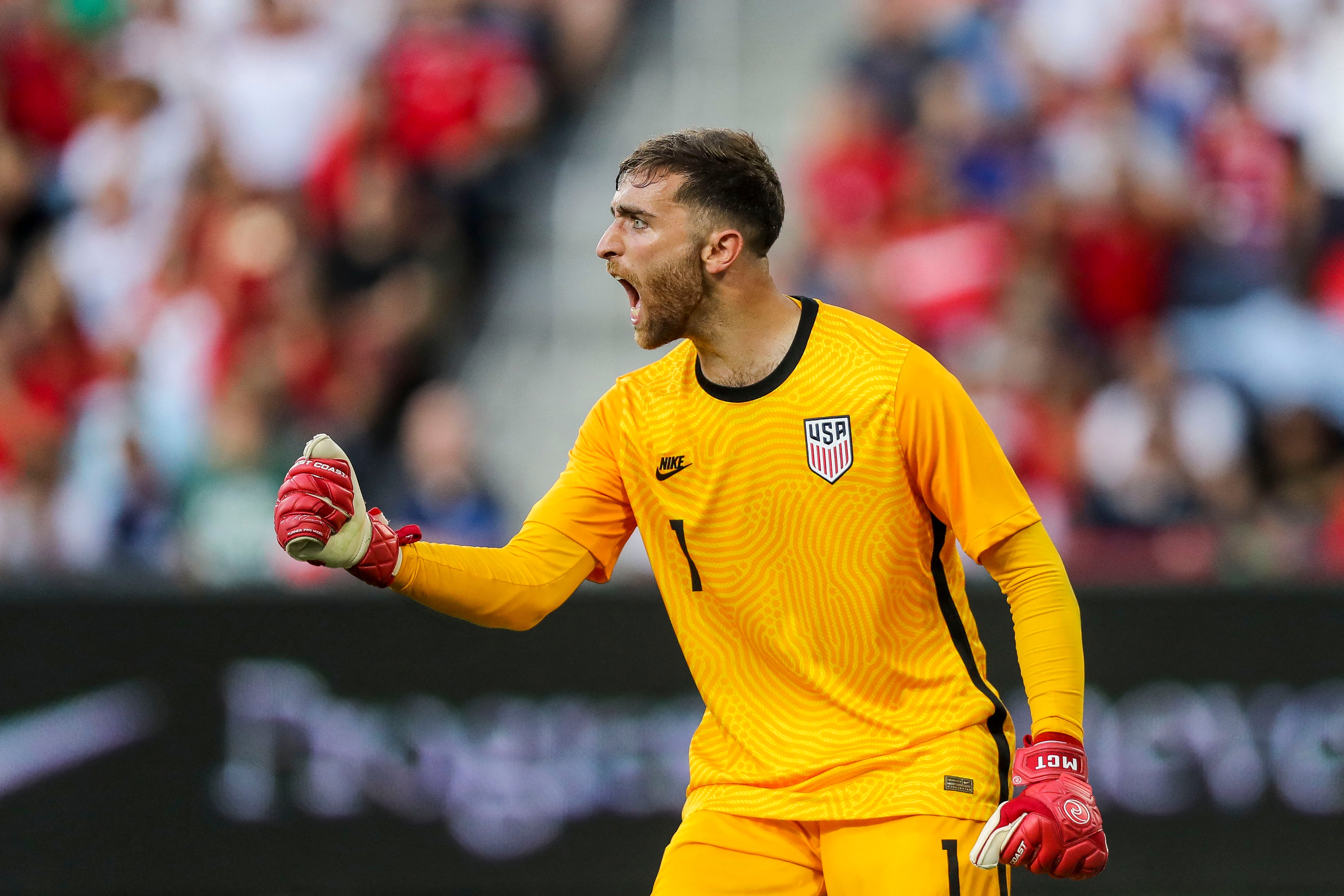 Matt Turner in action for USA in June