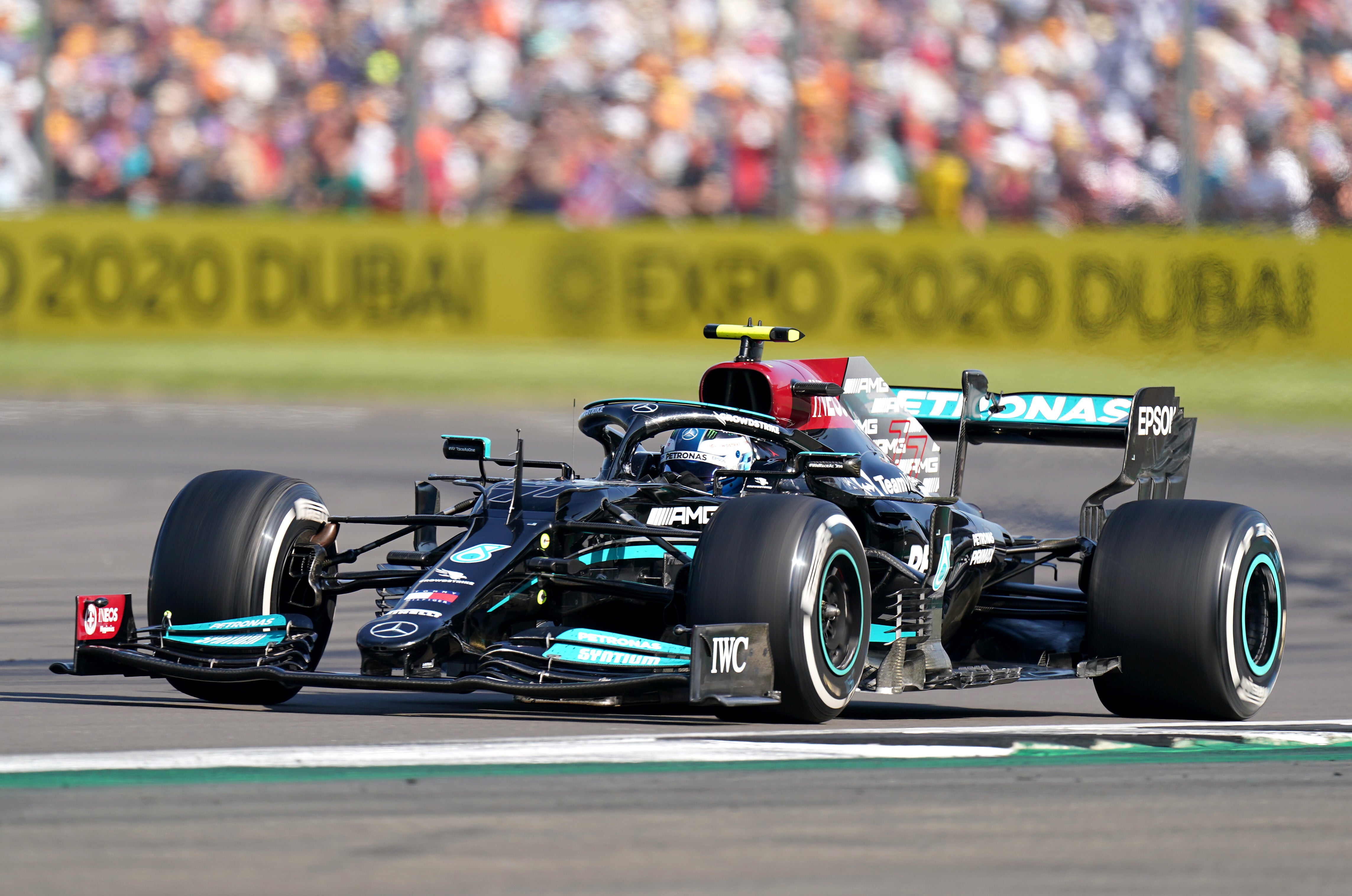 The 2021 British Grand Prix won by Lewis Hamilton was F1’s first carbon neutral broadcast. (Tim Goode/PA)