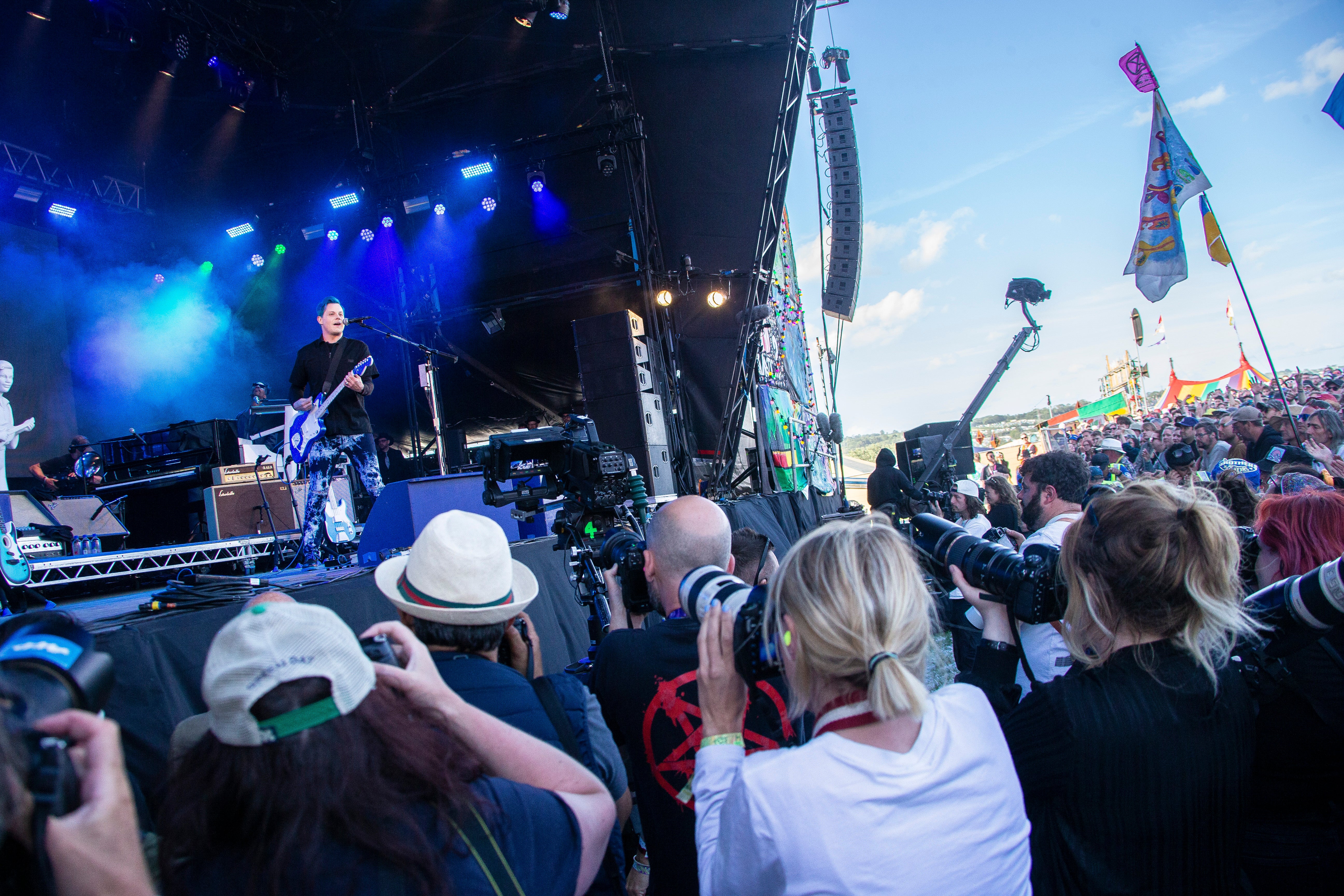 Jack White performing on the final day of the festival