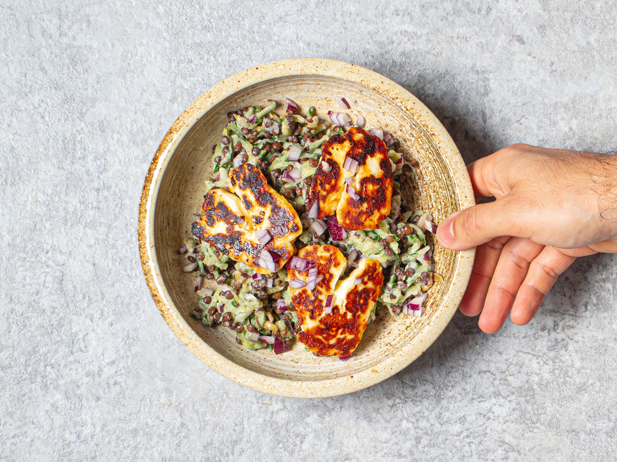 Halloumi plus tzatziki? Salads don’t get more Greek than this