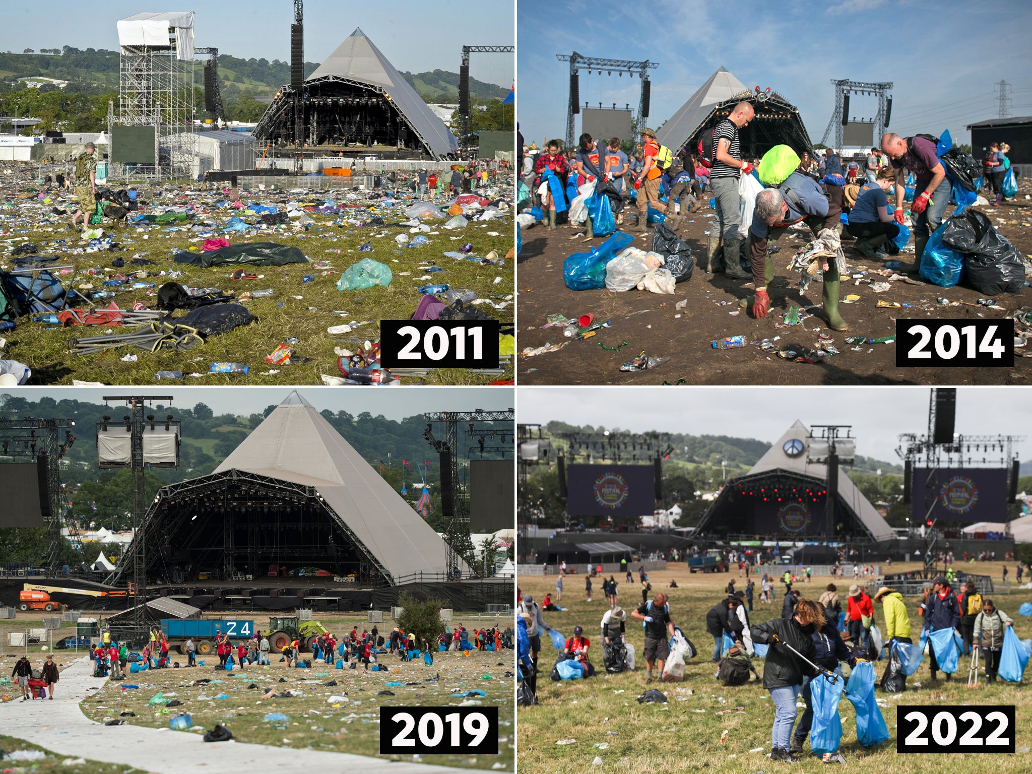 Mess left behind appeared to be less this year compared to previous festivals