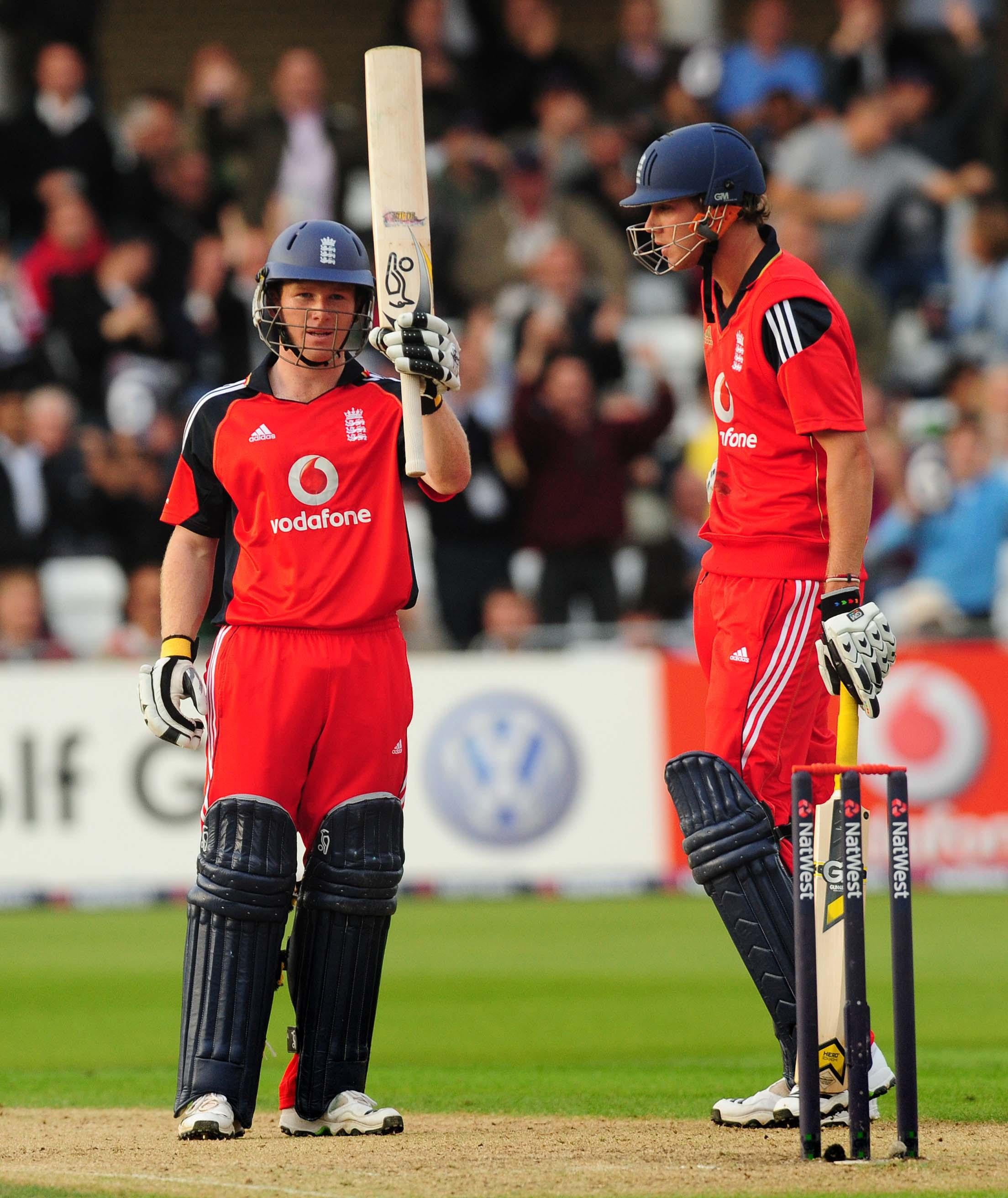 Morgan made a half century during the fifth one-day international against Australia in 2009 (Rui Vieira/PA)