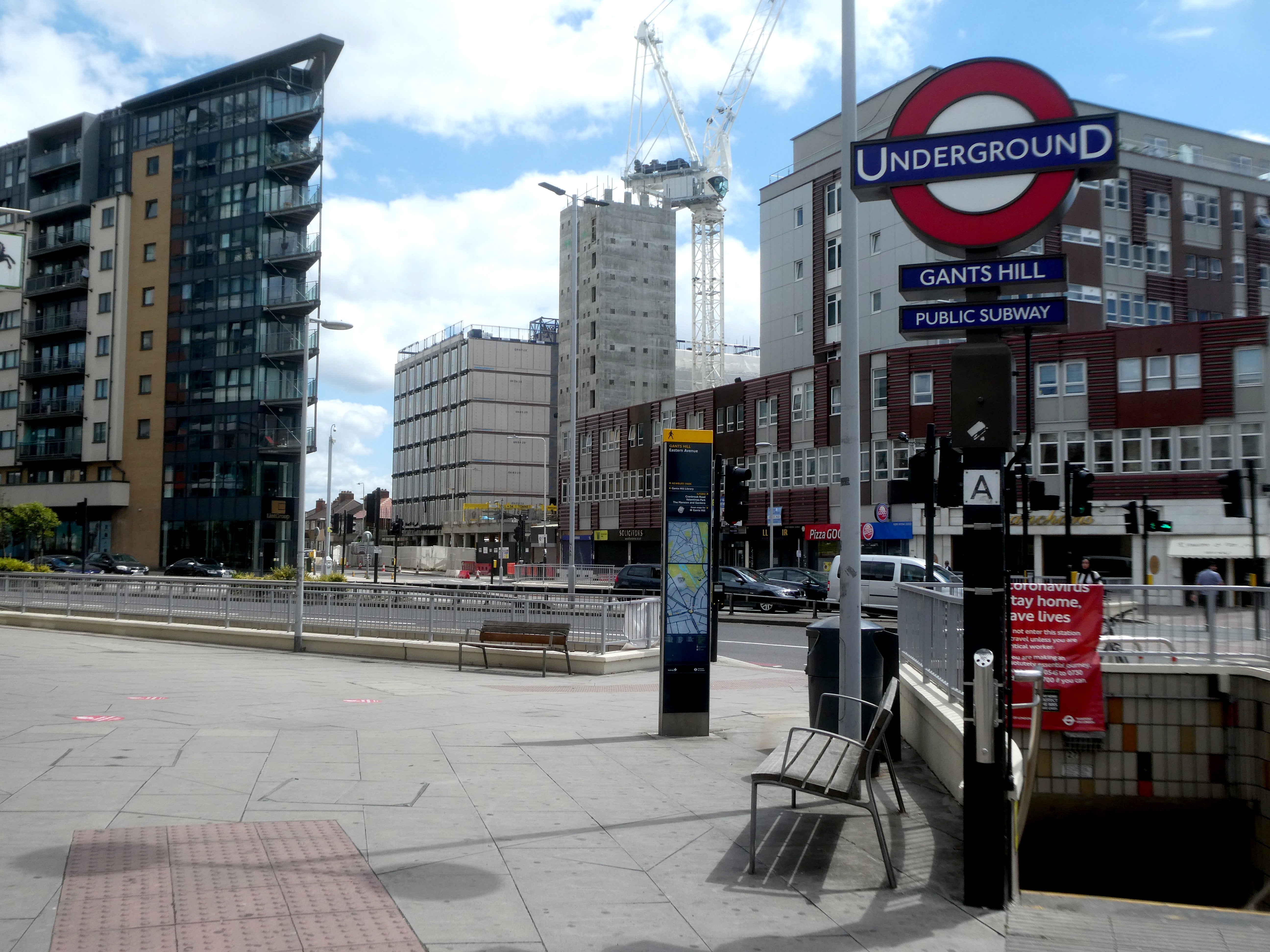 She was walking towards Gants Hill station