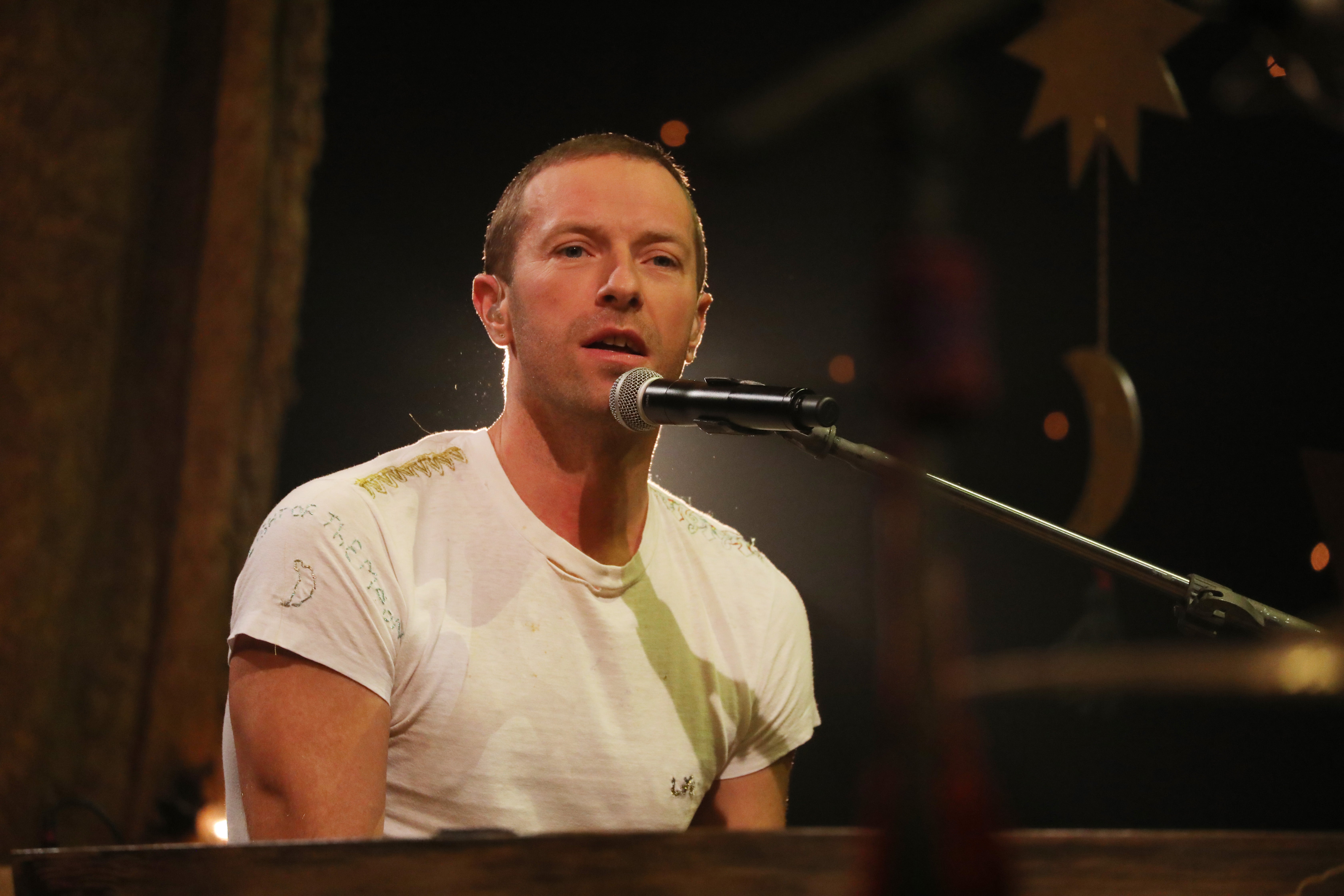 Pub owner Chris Parkin said he was ‘thankful’ when Coldplay frontman Chris Martin stopped to play piano in his pub on Sunday (PA)