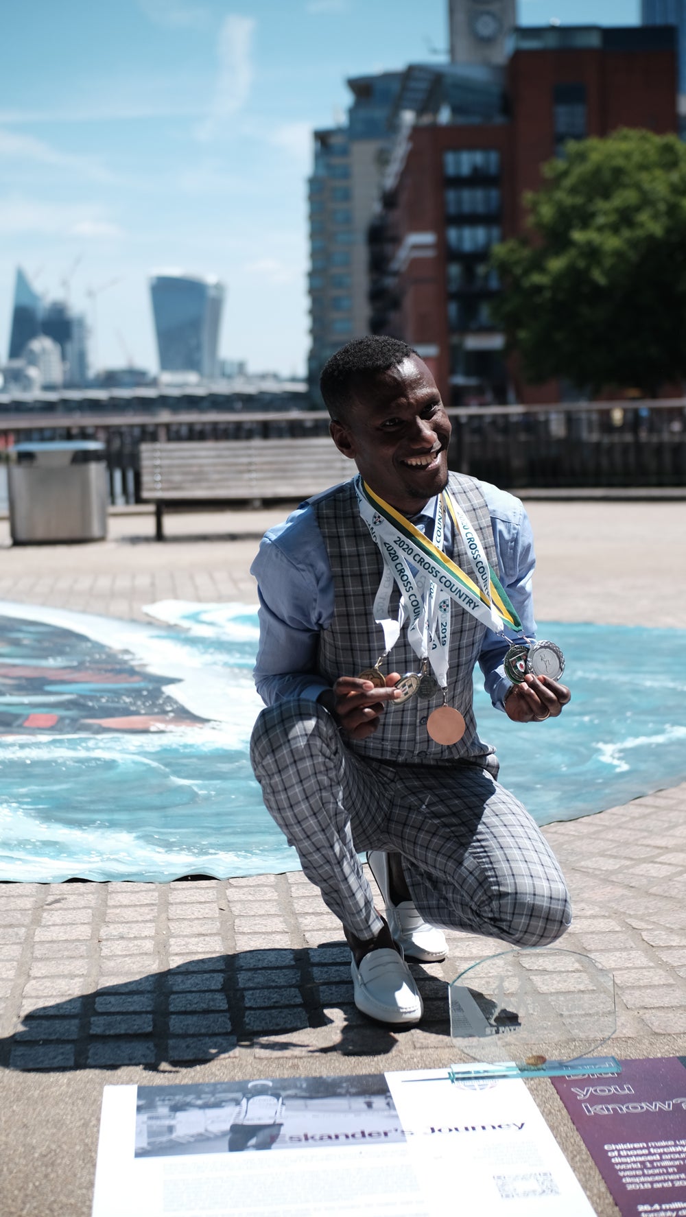 Eskander with his medals (Collect/PA Real Life)