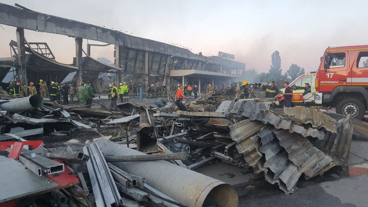 Fire fighters are still working through them rubble to identify casualties