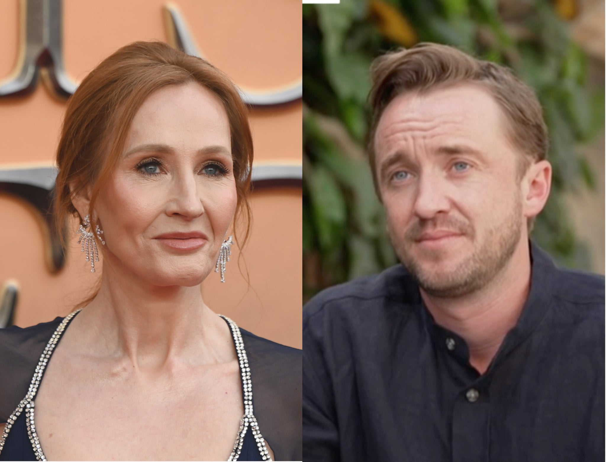 JK Rowling and Tom Felton