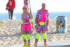 Barbie: Margot Robbie and Ryan Gosling seen rollerblading at the beach in set photos