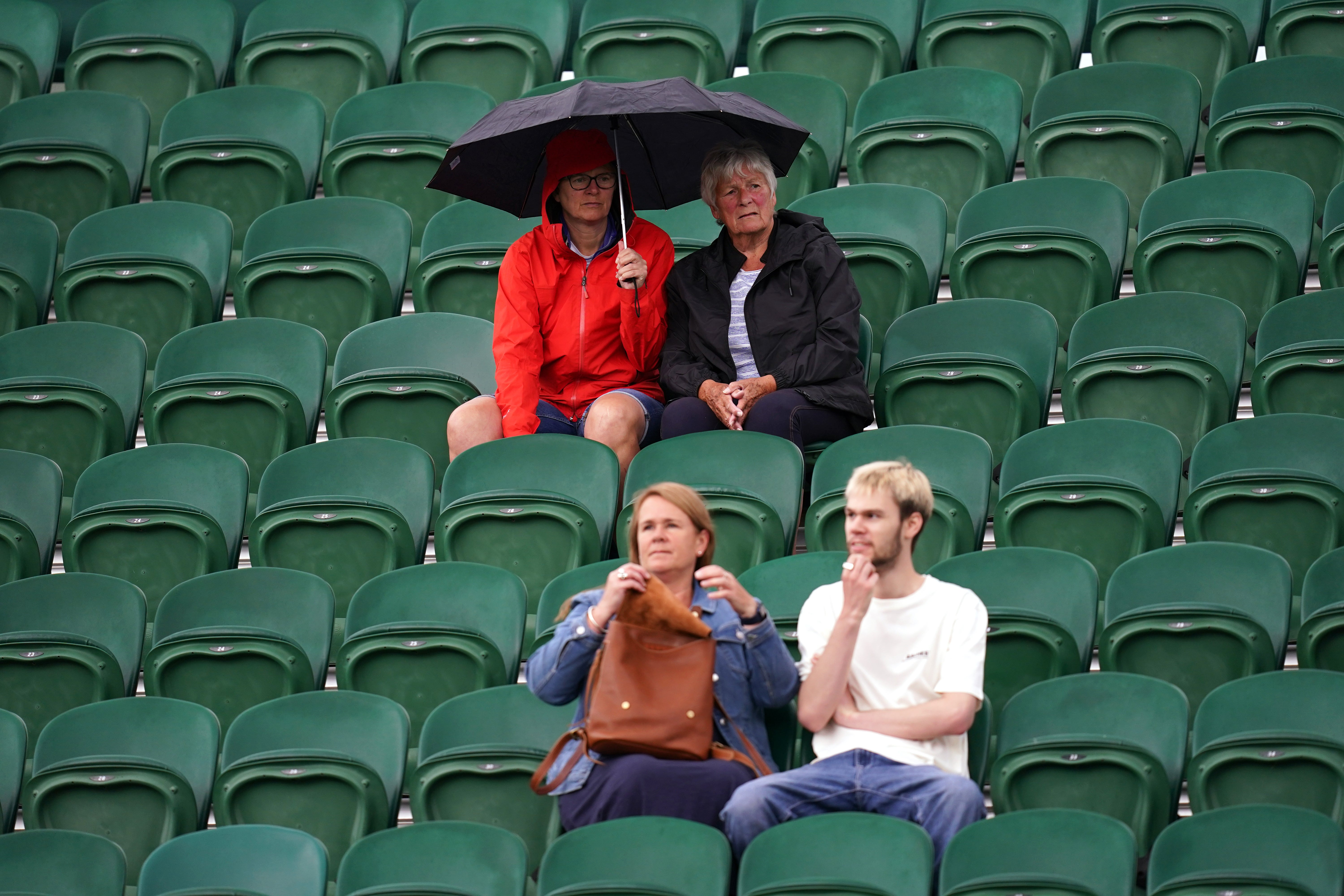 Attendance on the first day of Wimbledon was markedly low despite people queueing at the gate overnight and organisers saying they expected a ‘record crowd’ (John Walton/PA)