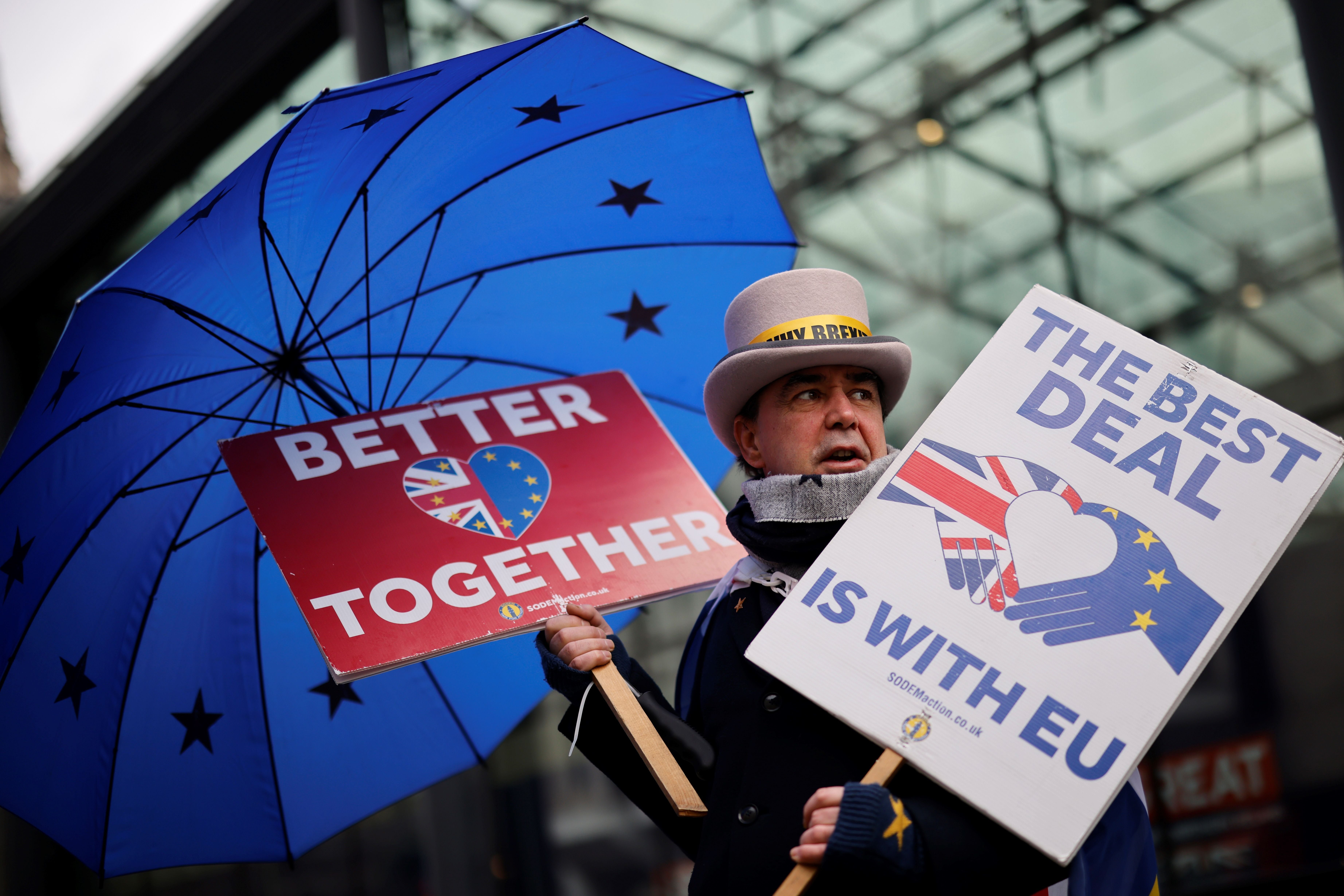 Anti-Brexit activist Steve Bray is a regular fixture in Westminster