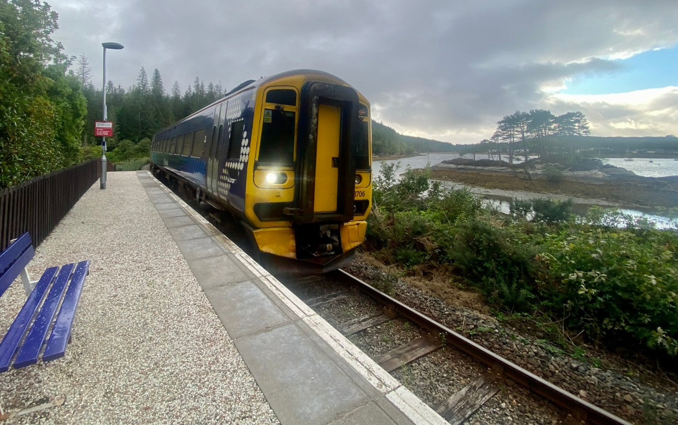 Duncraig station is on the edge of a loch