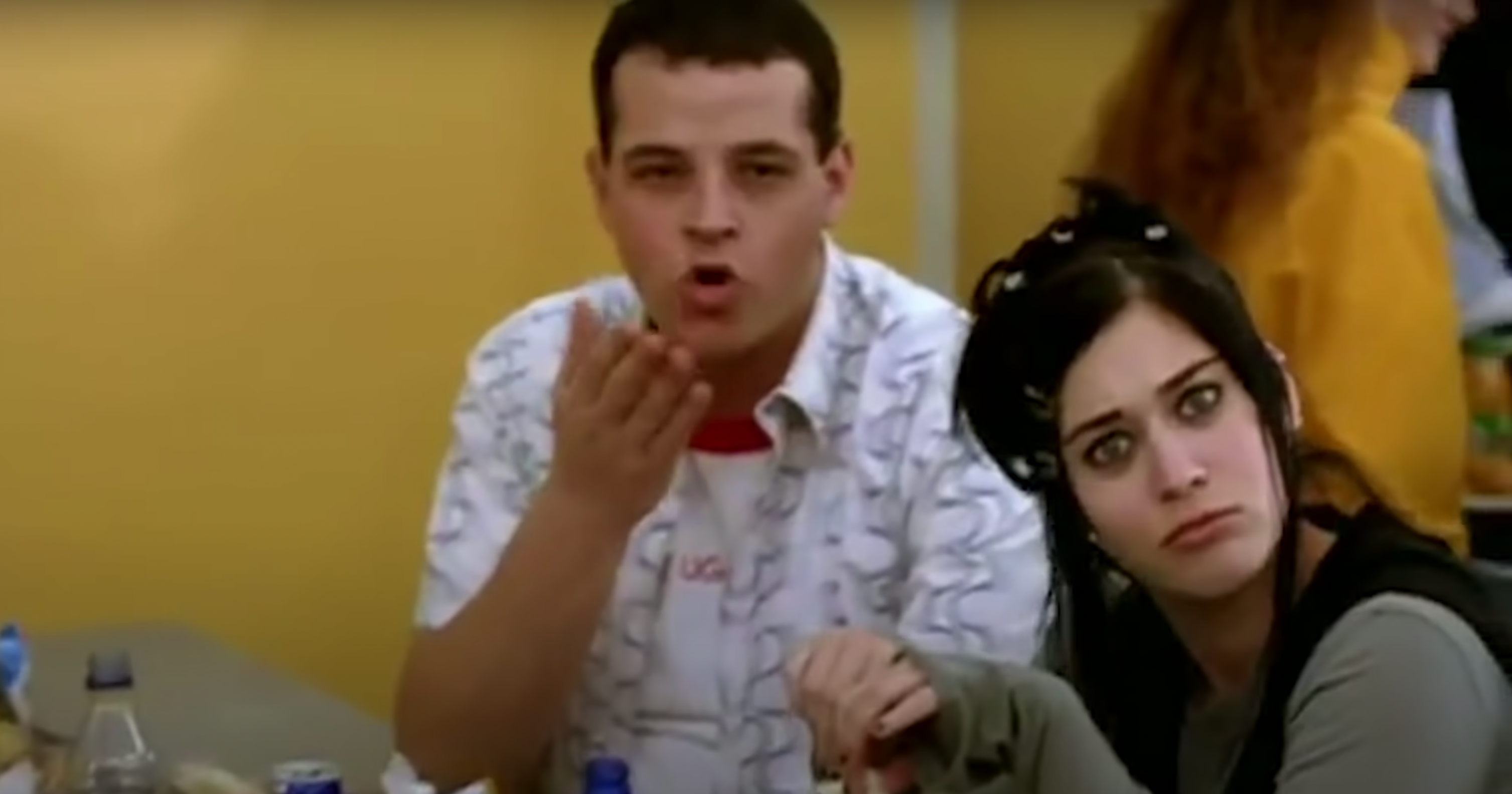 Daniel Franzese and Lizzy Caplan in Mean Girls