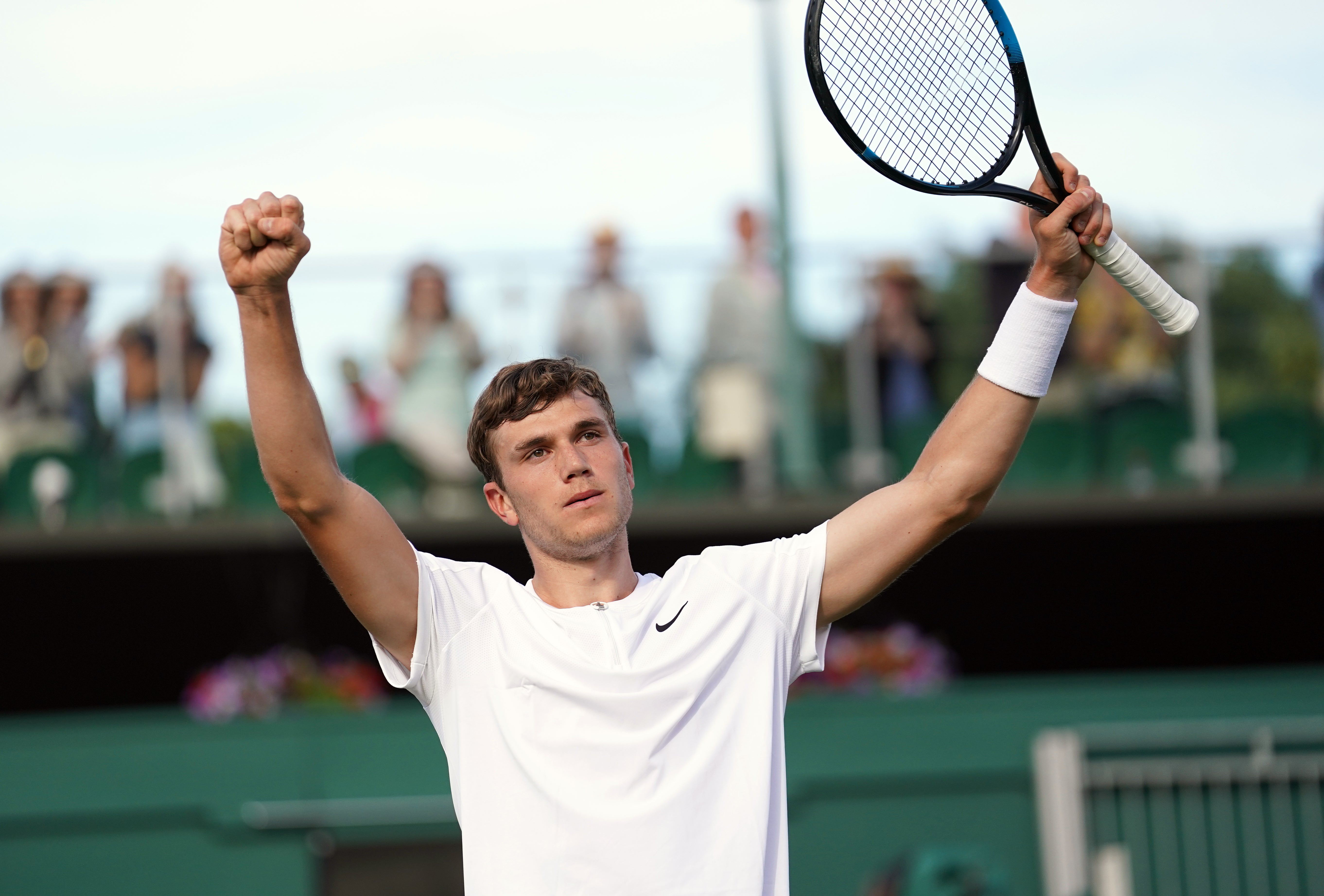 Jack Draper celebrates victory over Zizou Bergs (Adam Davy/PA)