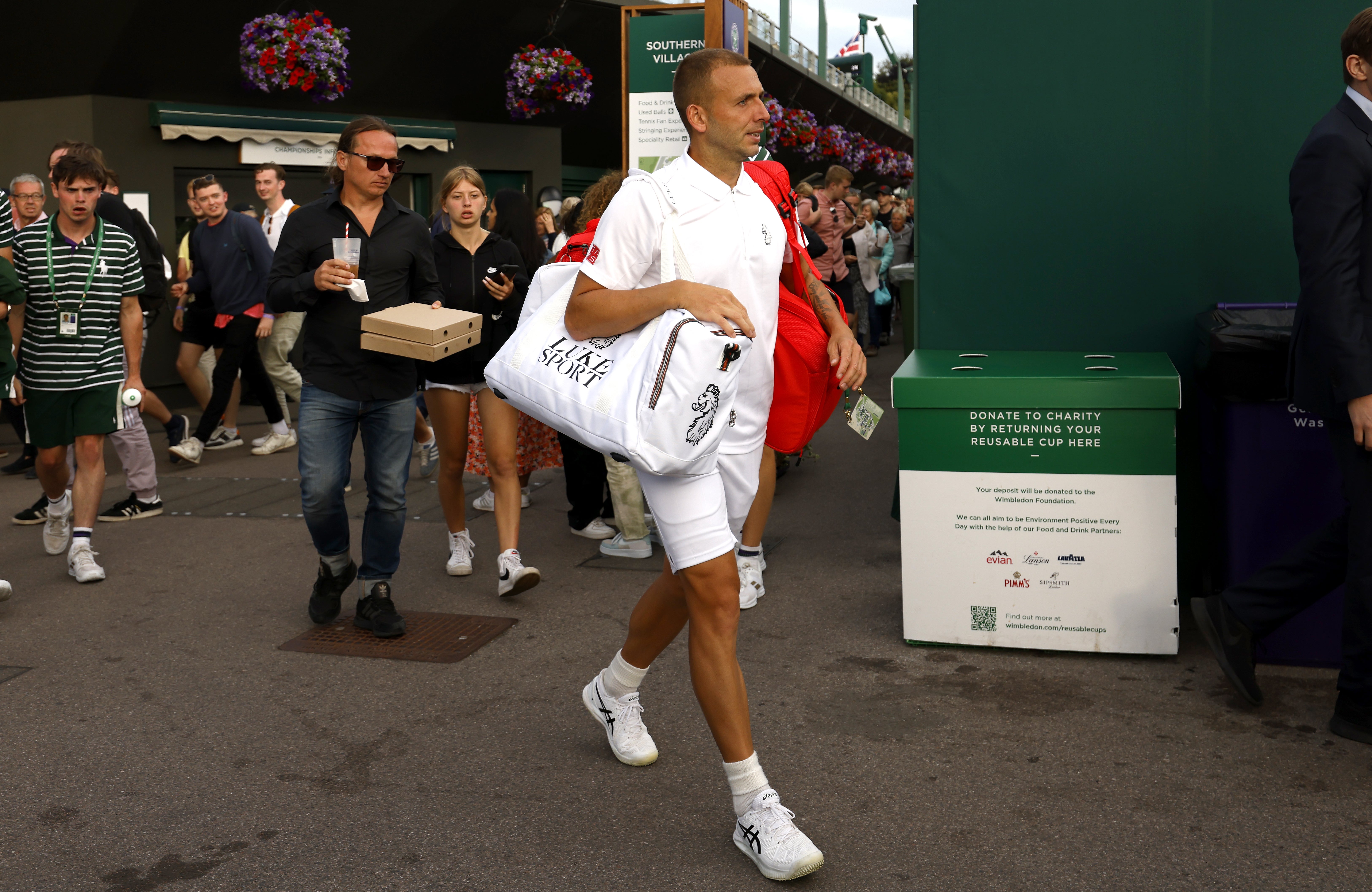 Dan Evans was beaten on Court Two (Steven Paston/PA)