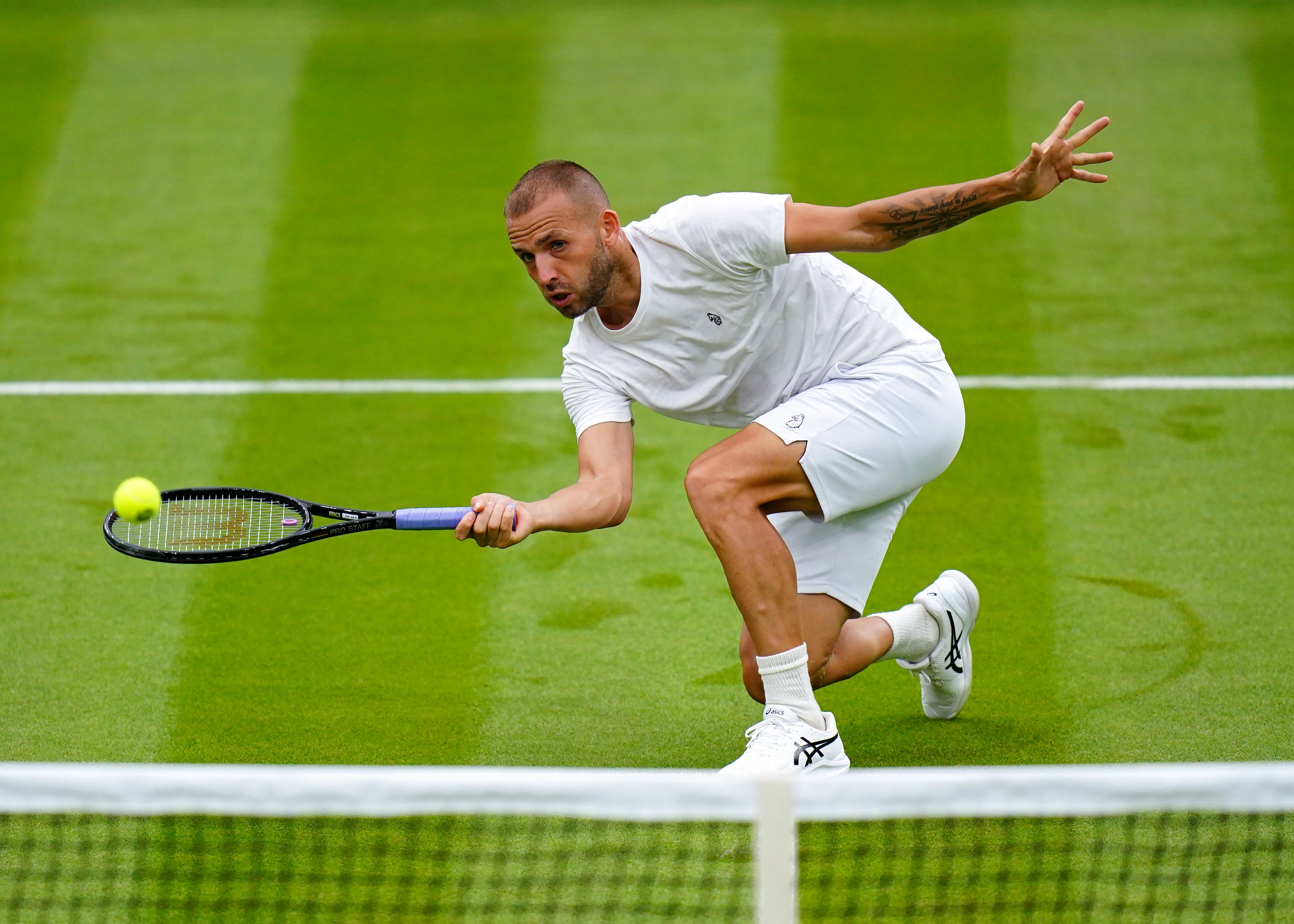 Dan Evans was beaten in the first round at Wimbledon (Adam Davy/PA)