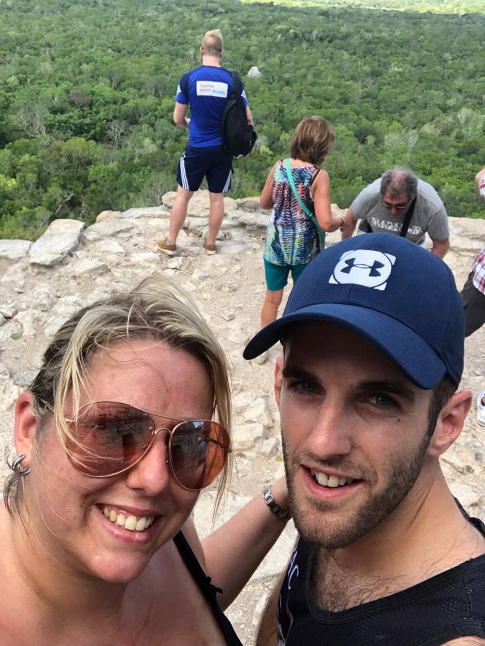 Kieran Wood and Claire Wood at the top of a Mayan Pyramid in 2019 (Collect/PA Real Life)