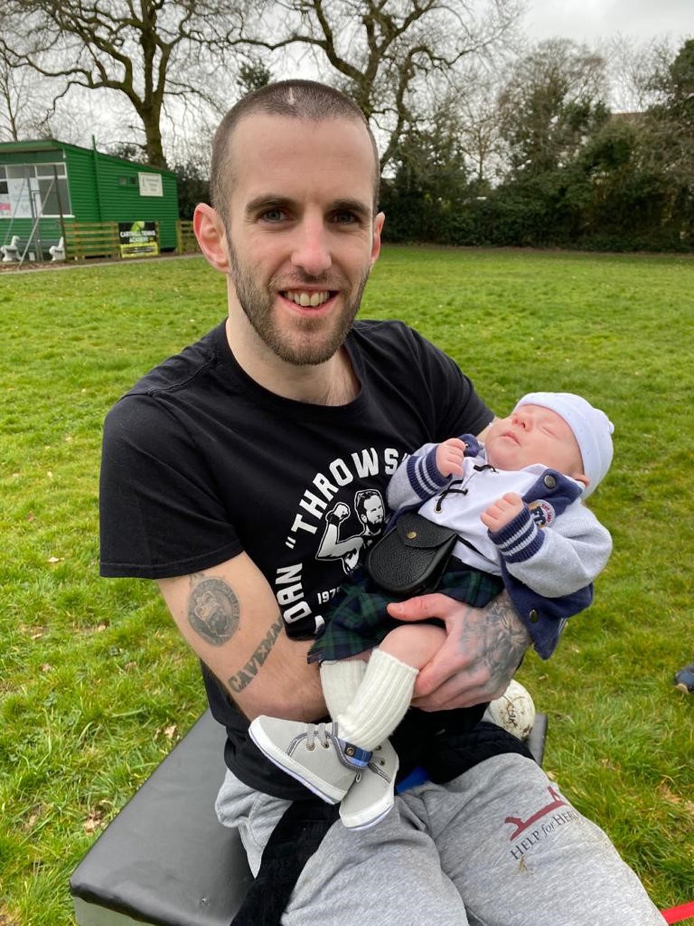 Kieran Wood, 34, and his son, Bertie Wood, 16 months old (Collect/PA Real Life)