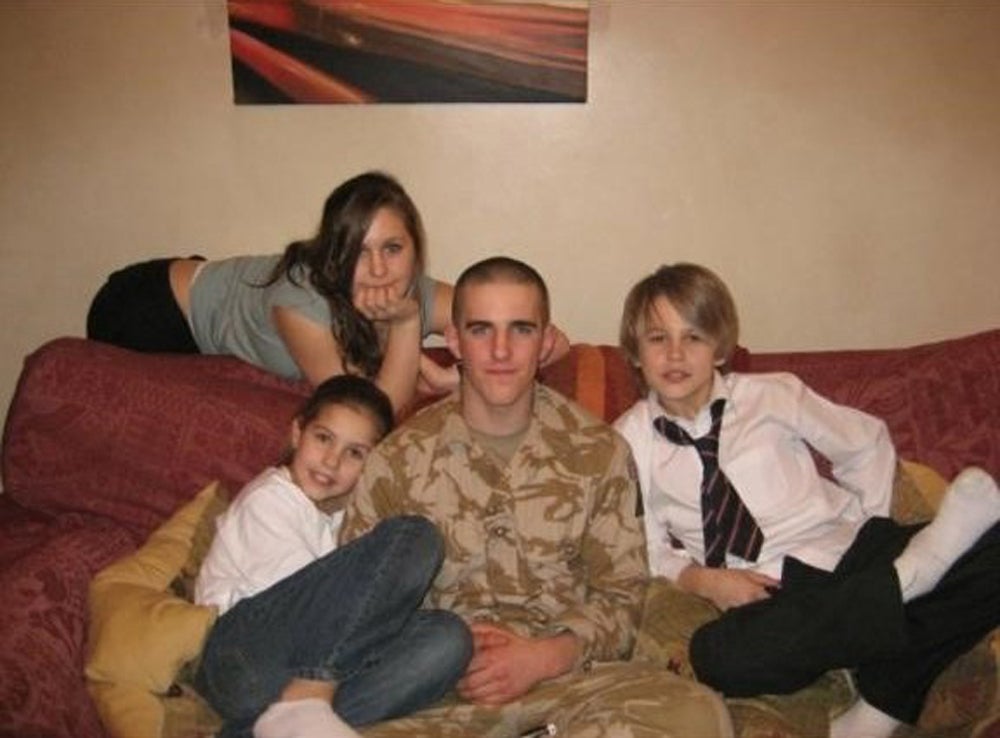 Kieran Wood on the day he arrived home from his first tour of Iraq, just hours before the crash that left him with severe brain damage (Collect/PA Real Life)