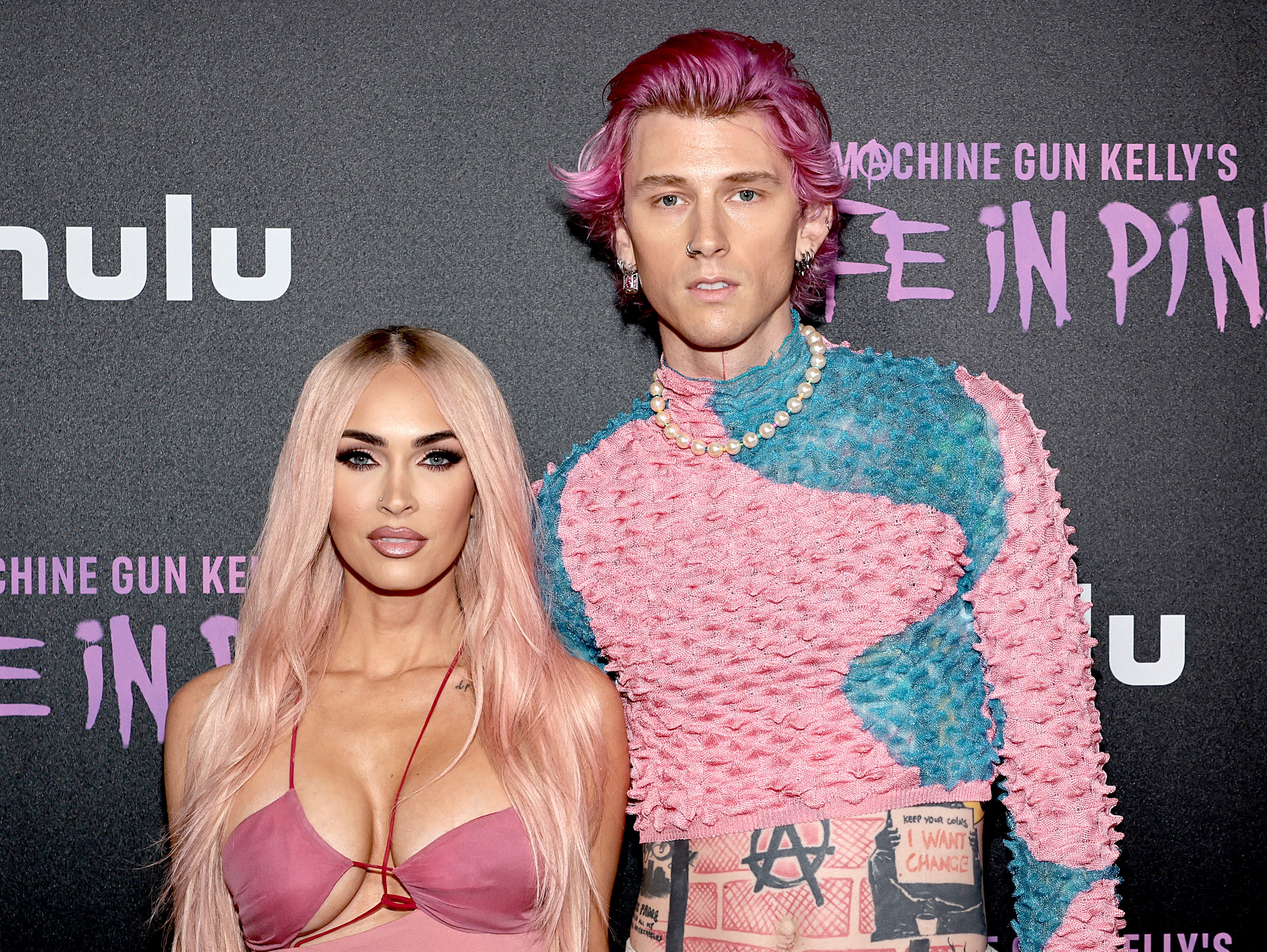 Megan Fox and Machine Gun Kelly attend the ‘Life In Pink’ premiere