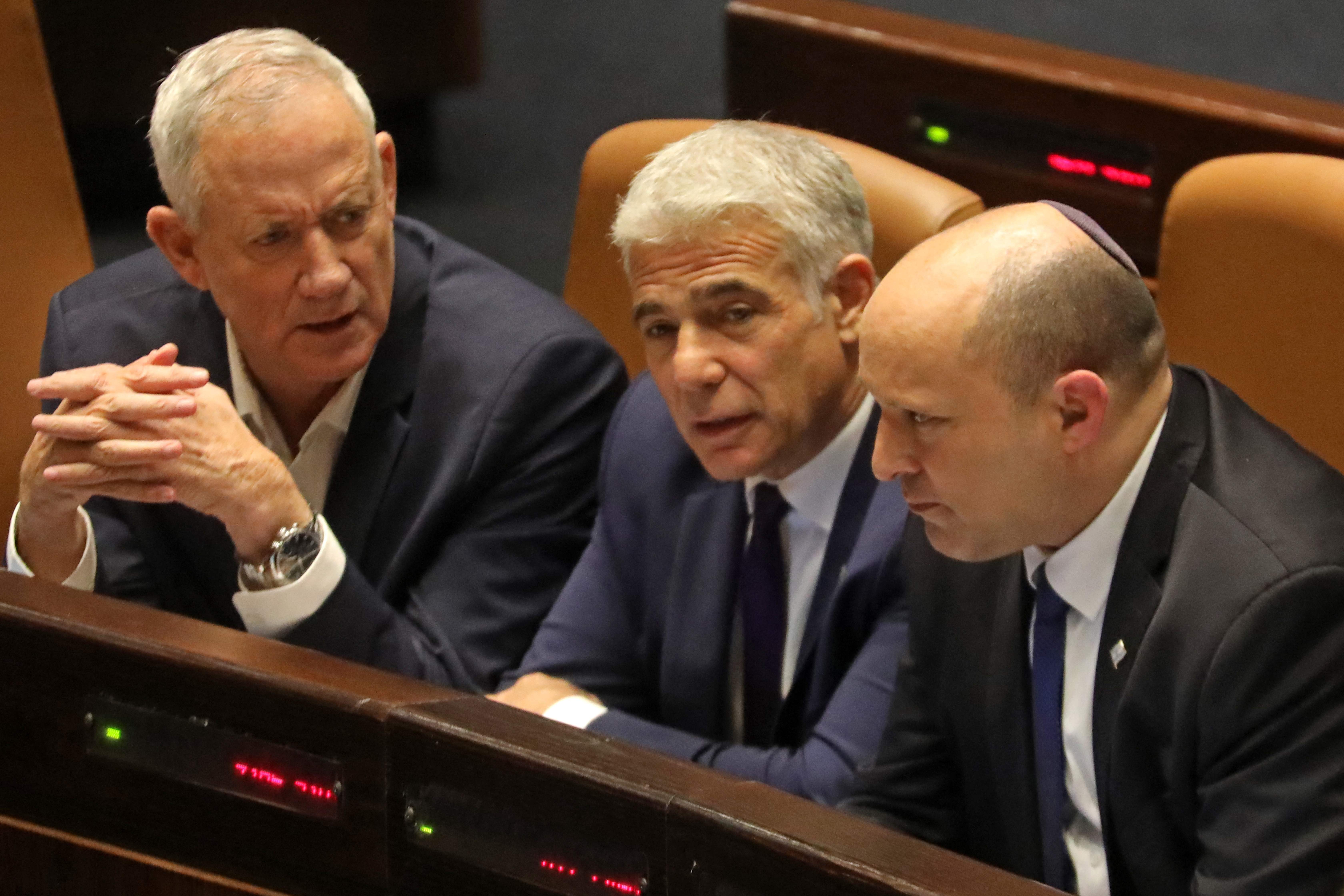 Prime minister Naftali Bennett with foeign minister Yair Lapid