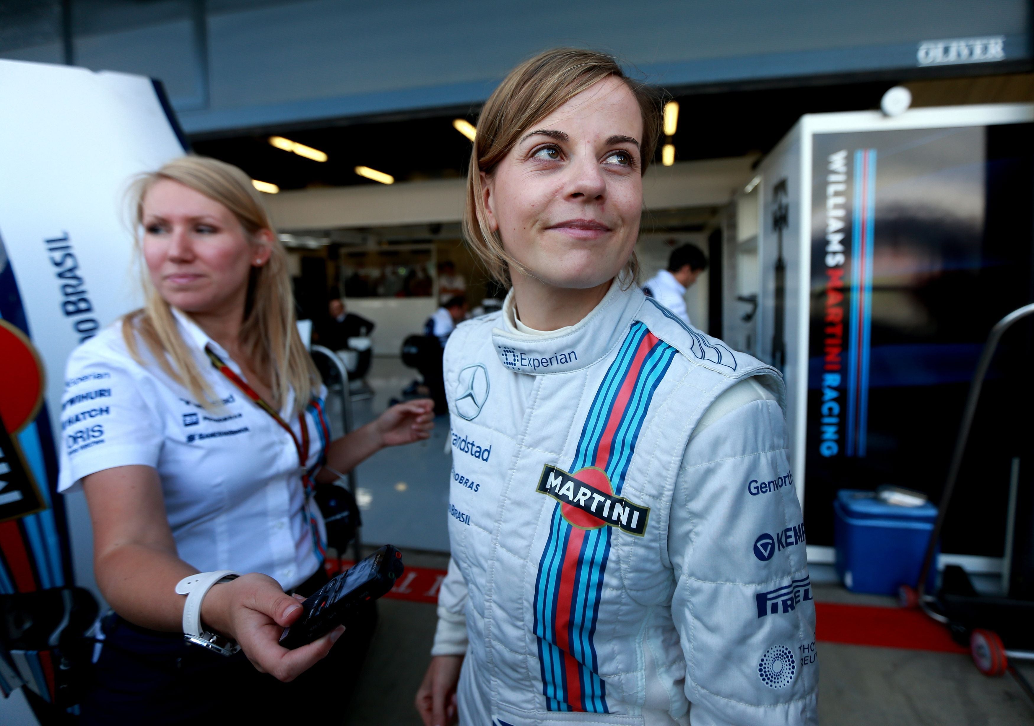 British driver Susie Wolff took part in practice at the 2014 British Grand Prix (David Davies/PA)