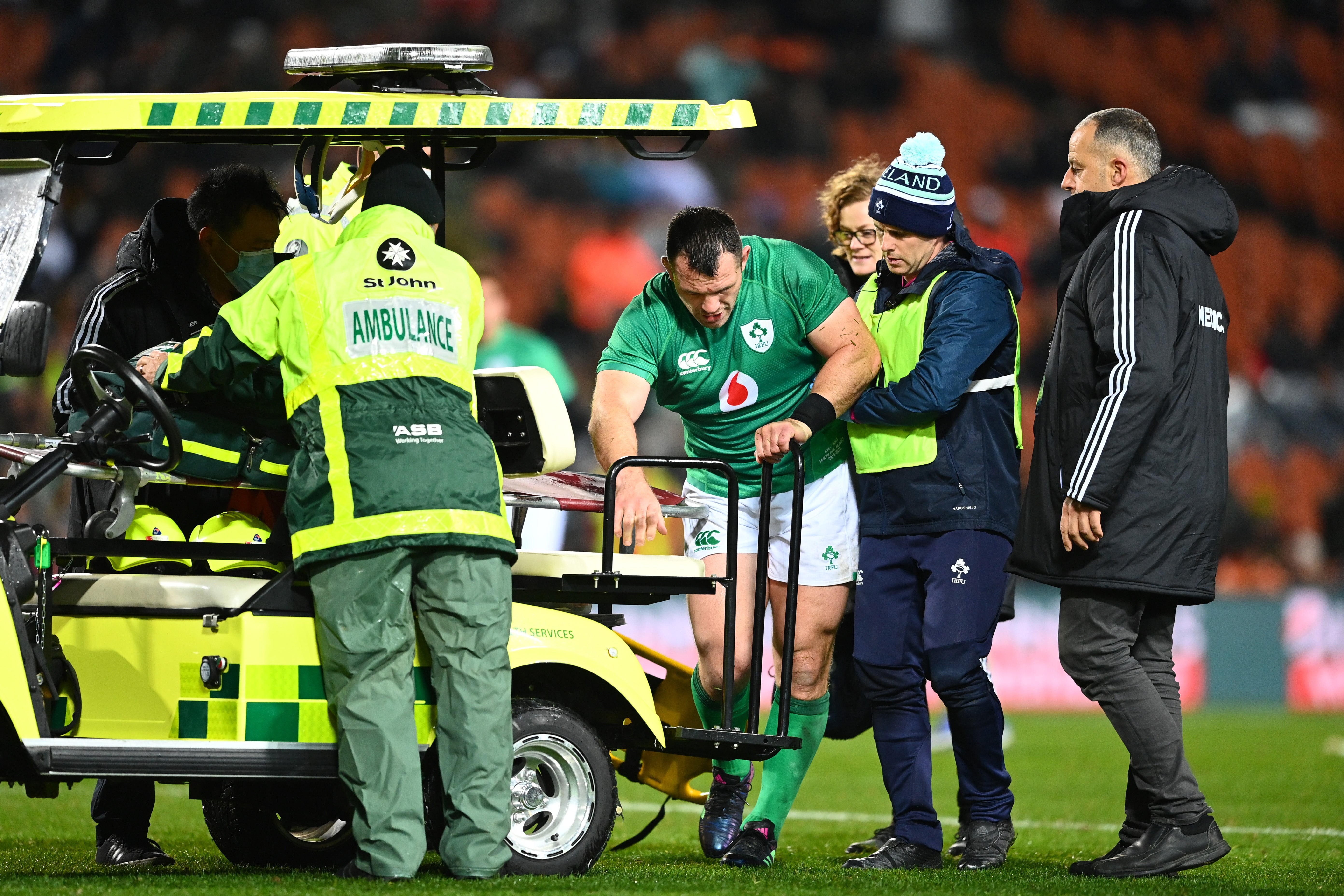 Cian Healy was among several Ireland players to leave the field injured in Hamilton