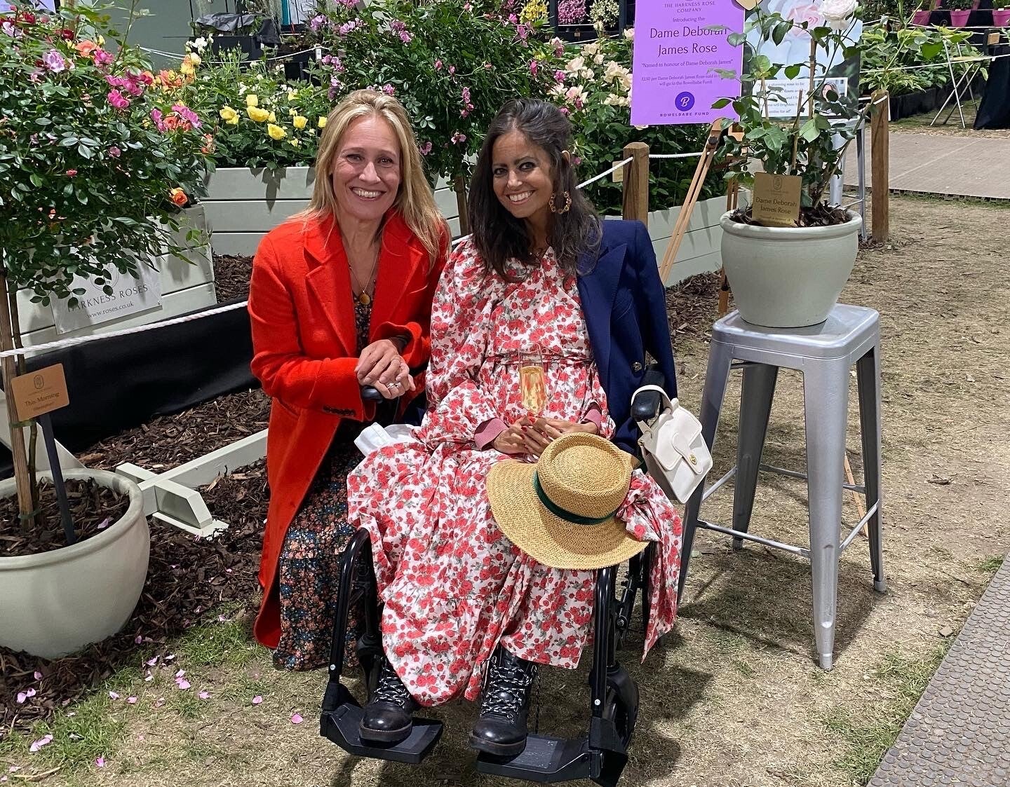 Dame Deborah James with BBC presenter Sophie Raworth (left) (The Harkness Rose Company/PA)