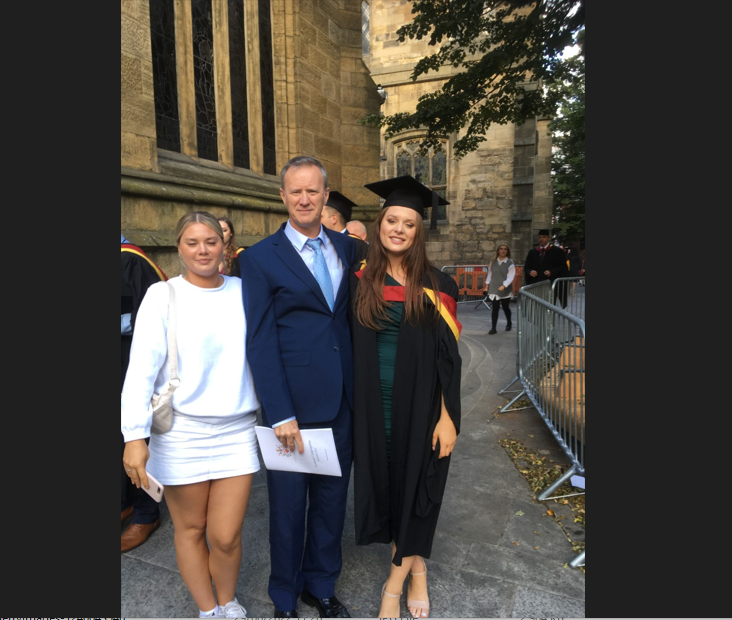 Nick Anderson, who is a host for Homes for Ukraine, with his daughters Sarah and Louise.