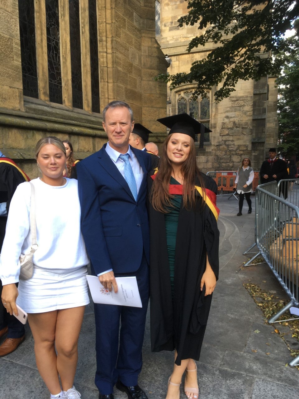 Nick Anderson with his daughters Sarah and Louise.