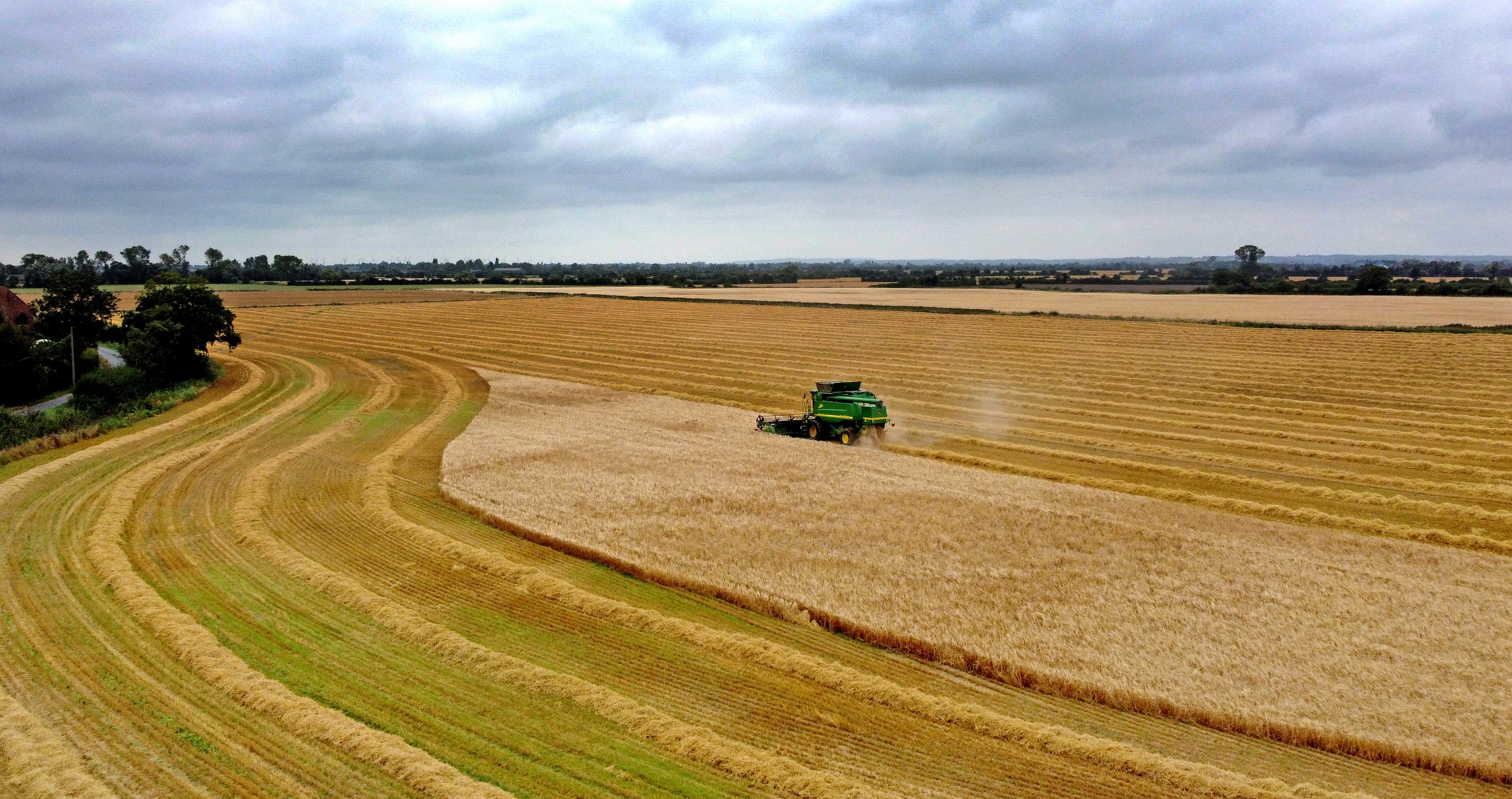 A combine harvester in operation (Gareth Fuller/PA)