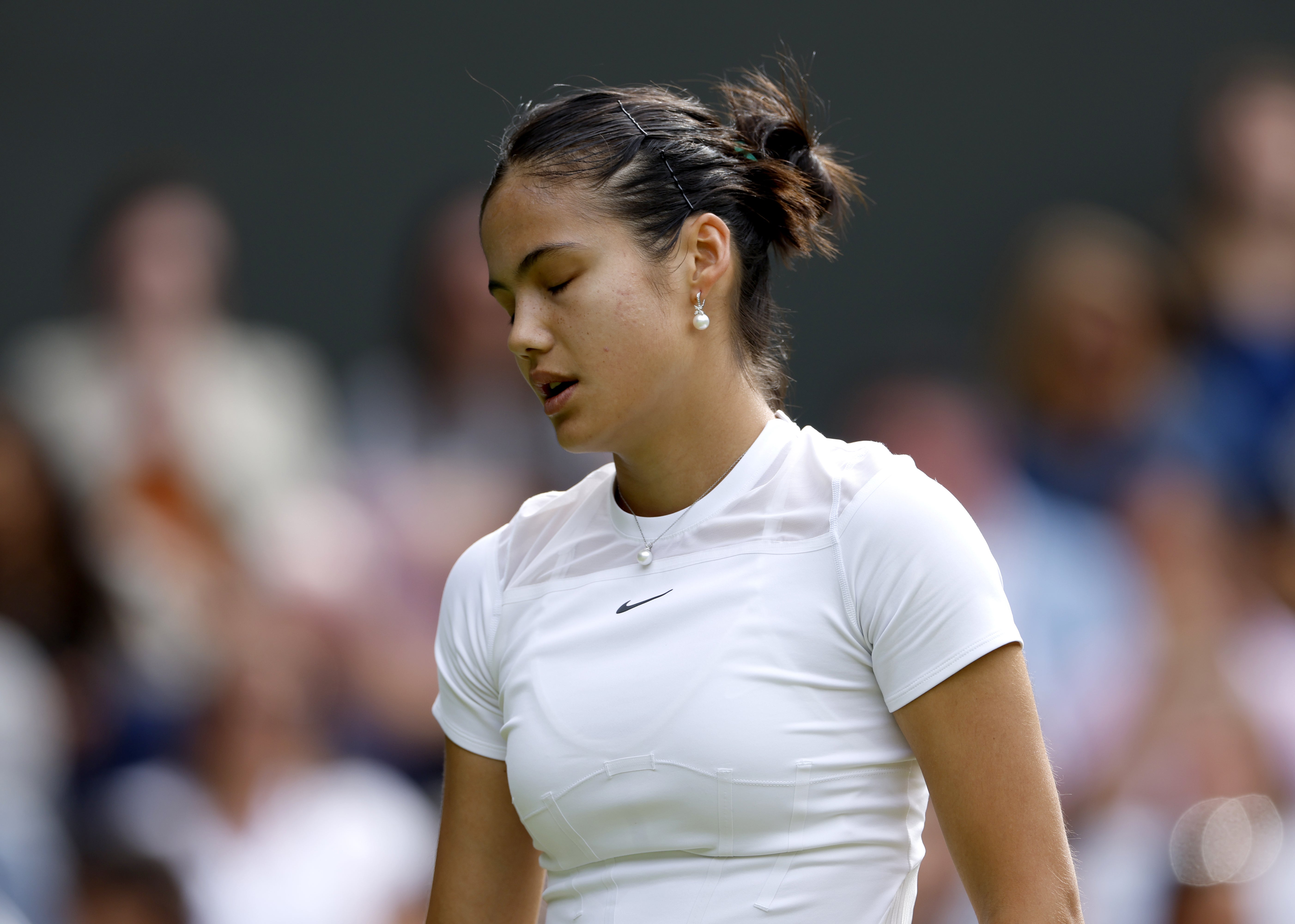 Emma Raducanu was beaten in the second round by Caroline Garcia (Steven Paston/PA)