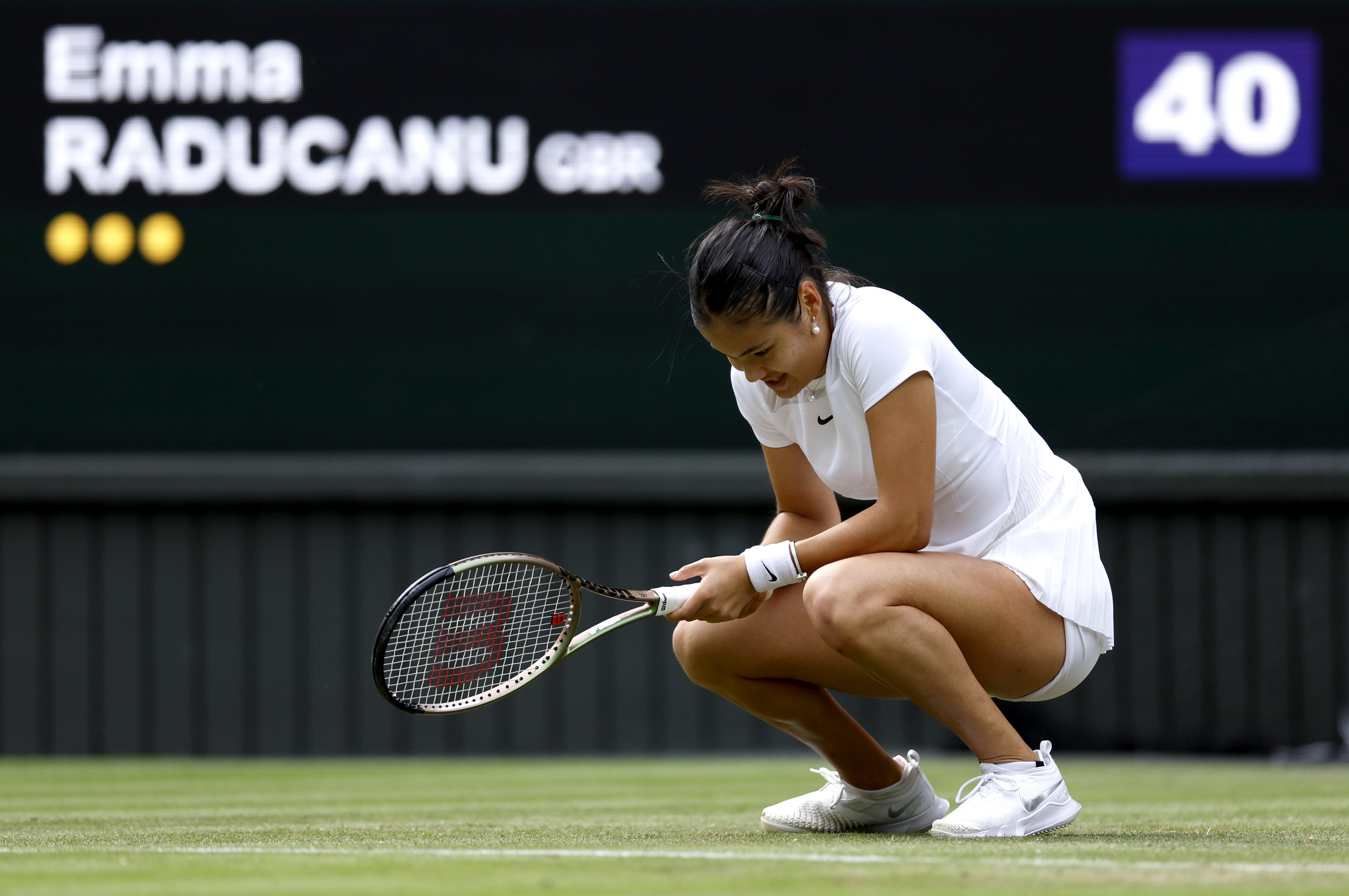 Emma Raducanu was beaten on Centre Court (Steven Paston/PA)