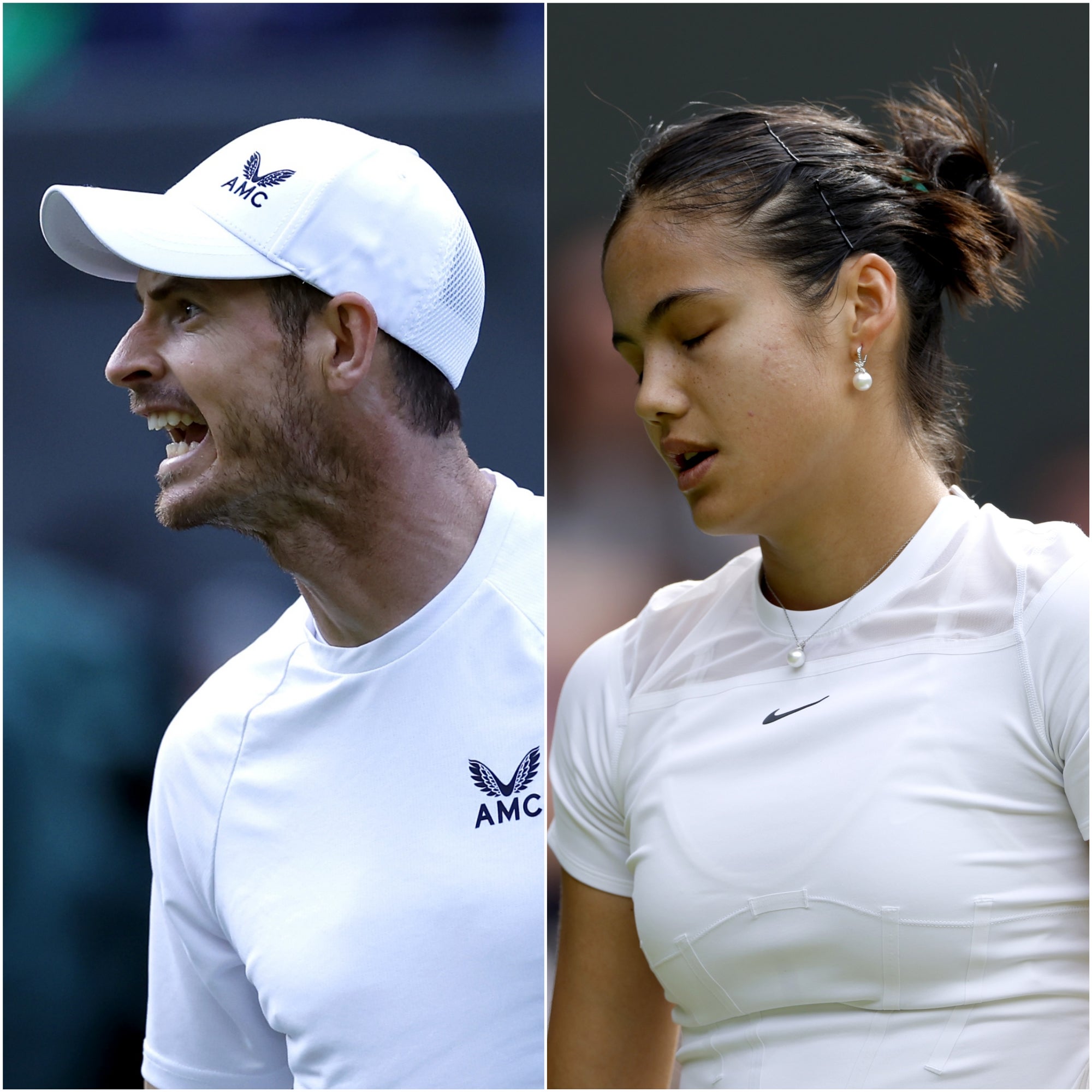 Andy Murray and Emma Raducanu both lost in the second round (Steven Paston/PA)