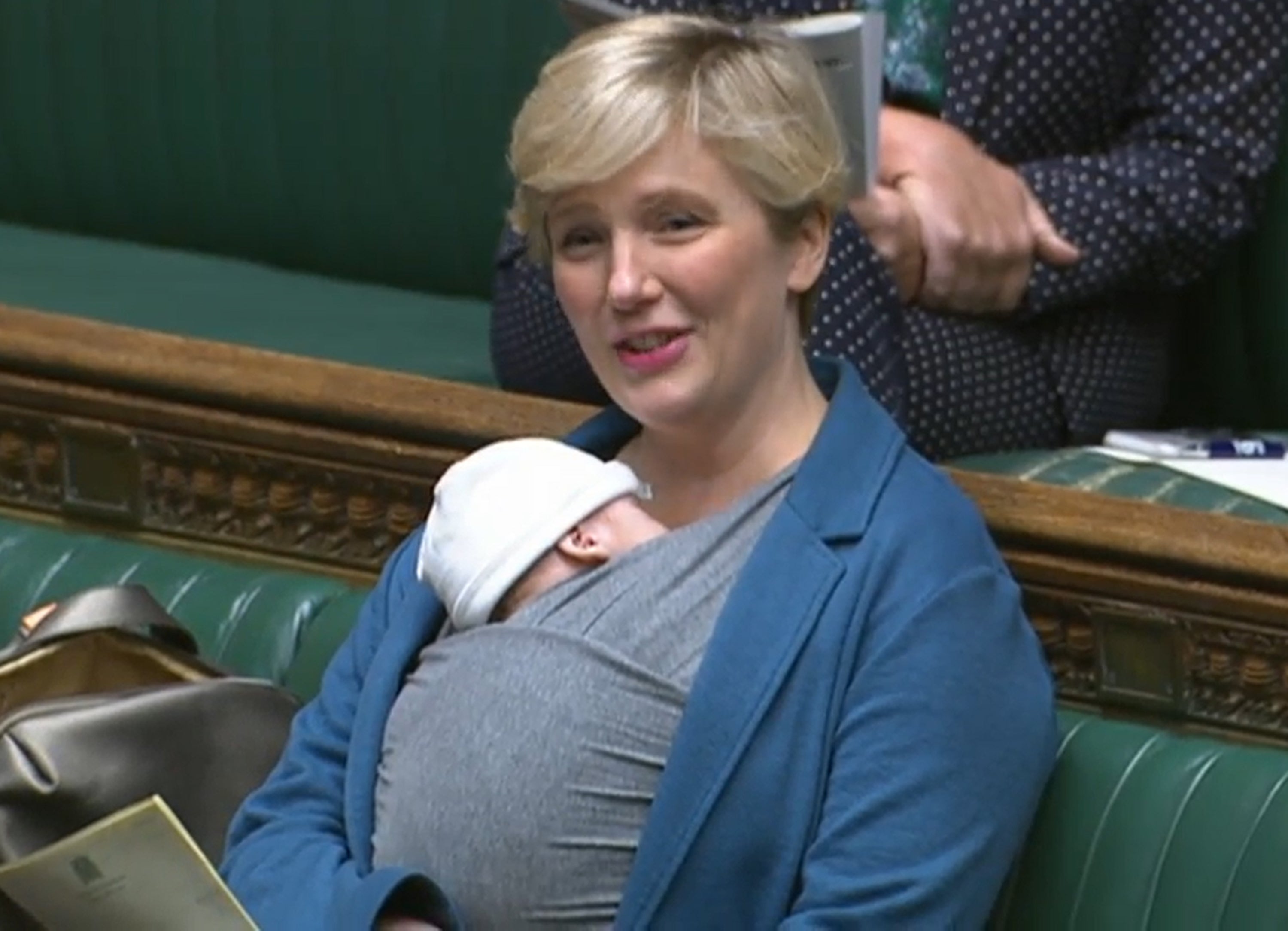 Labour MP Stella Creasy speaking in the chamber of the House of Commons, in London (House of Commons/PA)