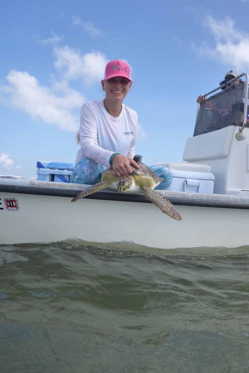 Christine studies sea turtles’ behaviour to better understand their biology. (Collect/PA Real Life)